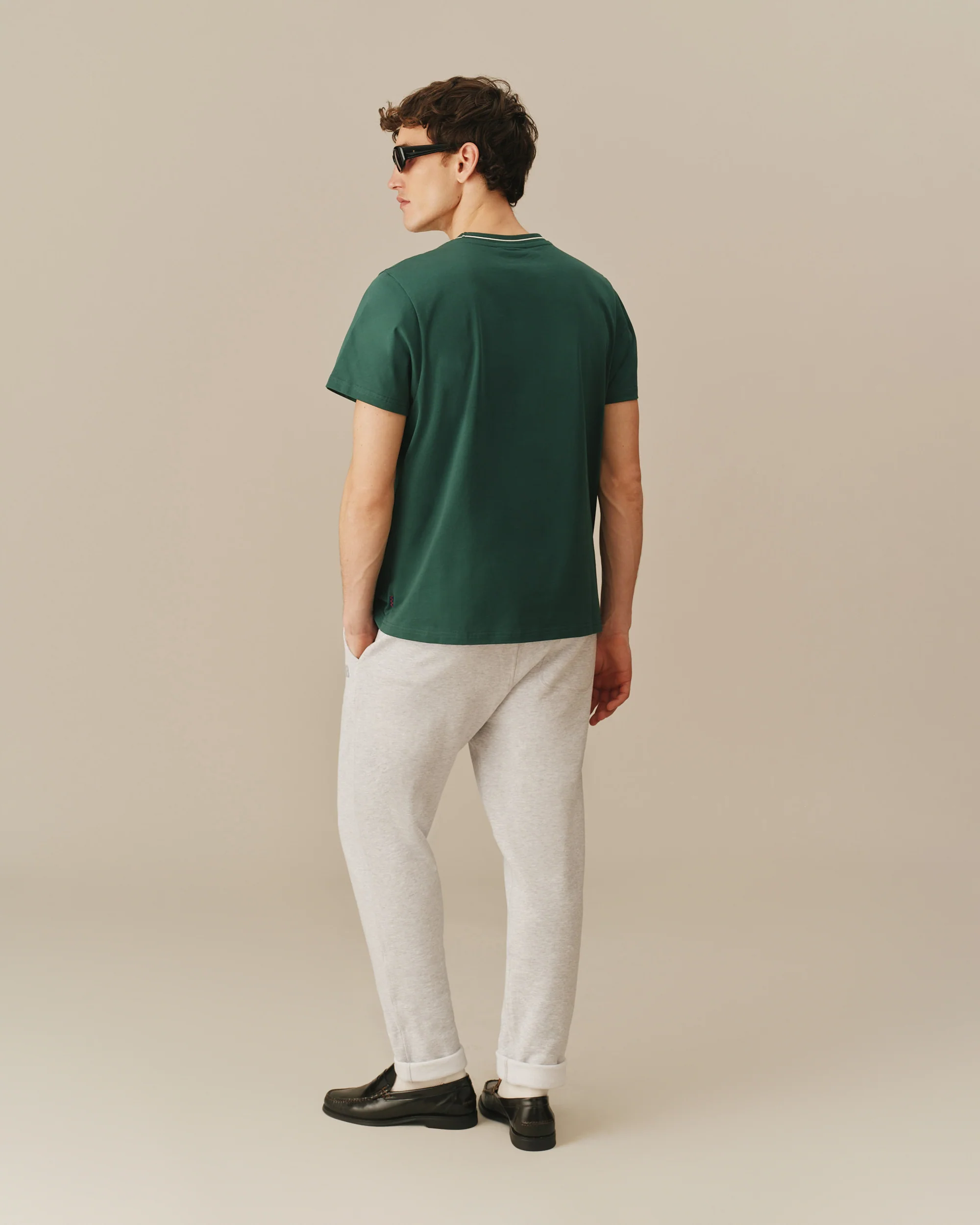 Men's Cotton Fishing Club Tee Green - Image 3
