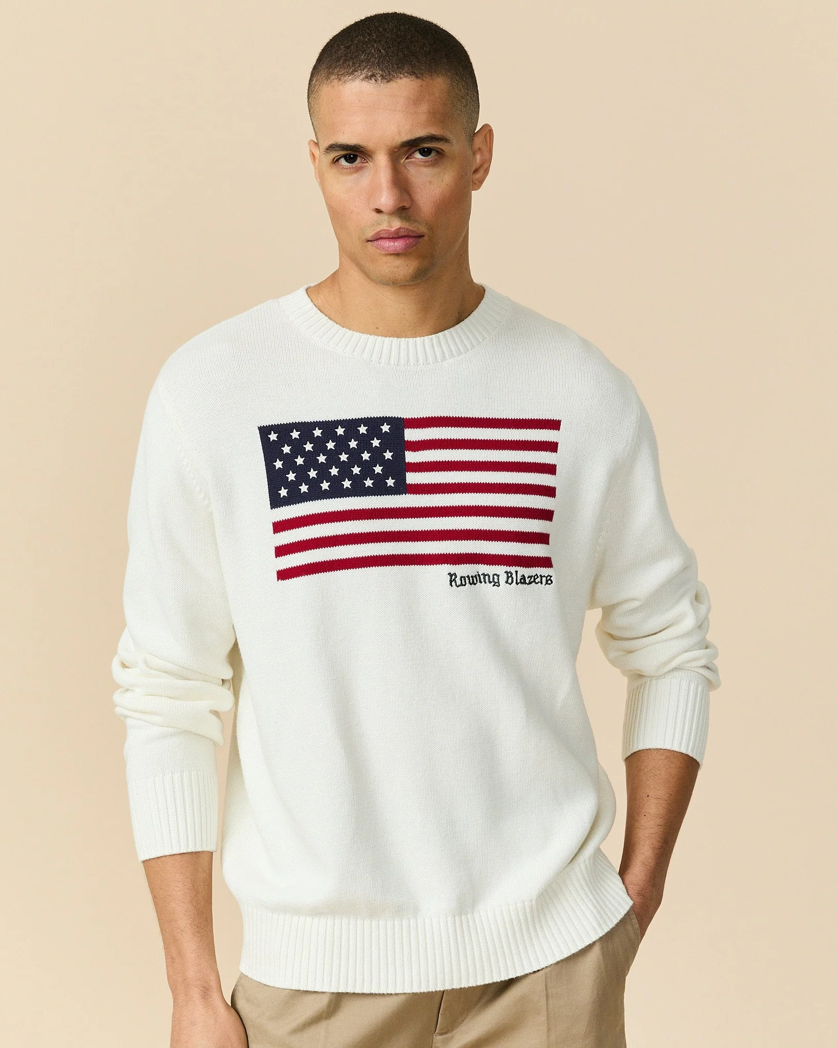 Cotton Flag Sweater White - Image 2