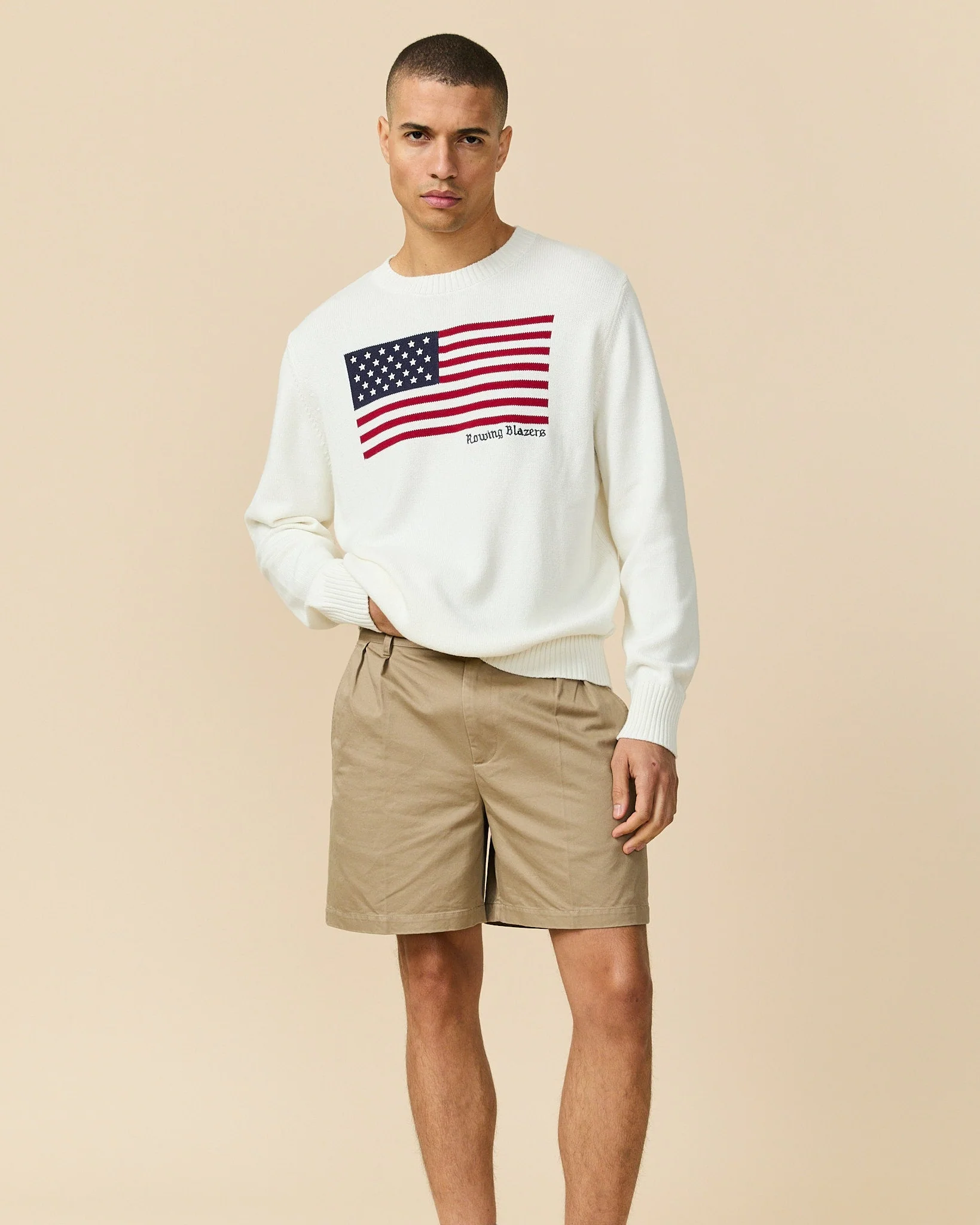 Cotton Flag Sweater White - Image 3