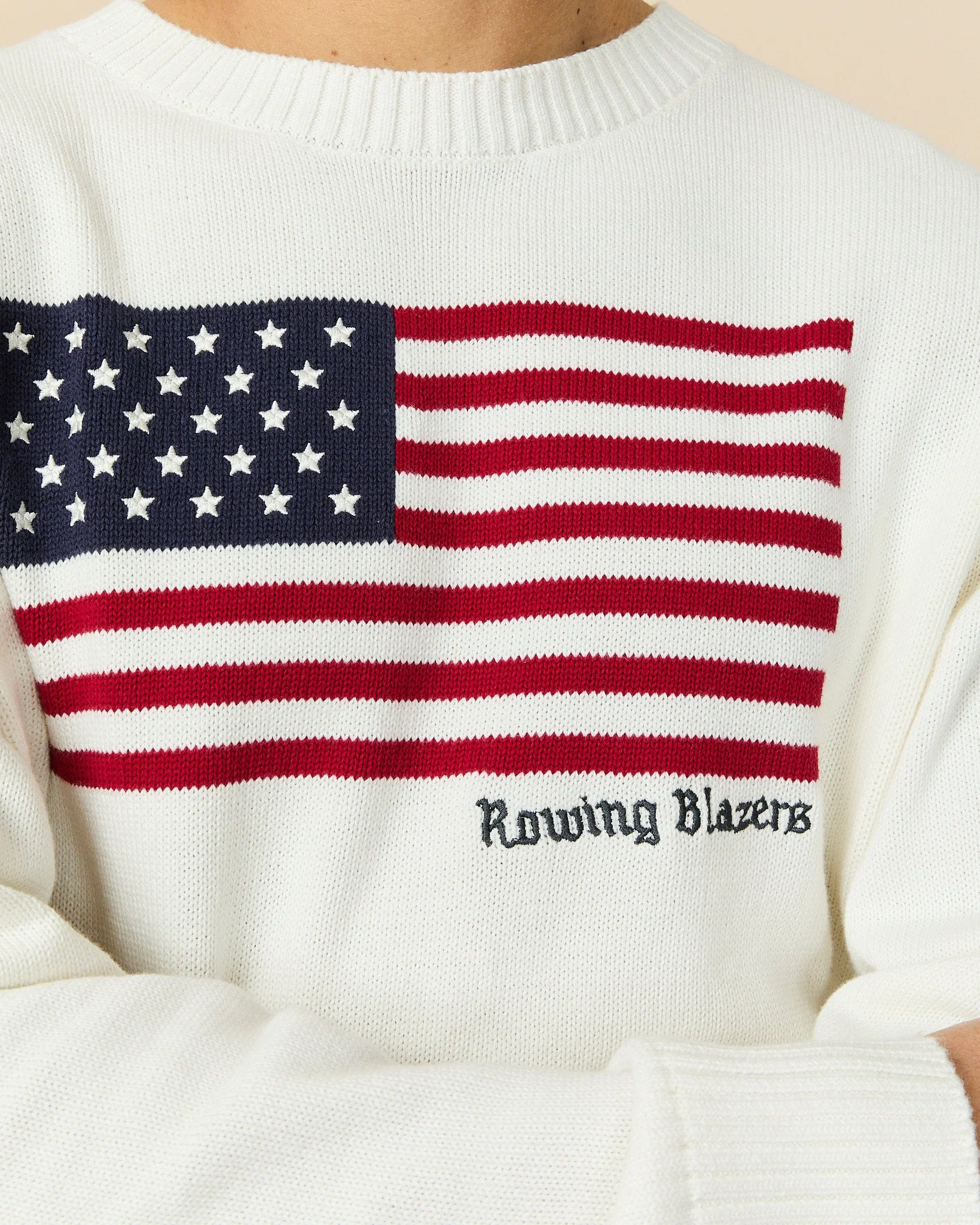 Cotton Flag Sweater White - Image 4