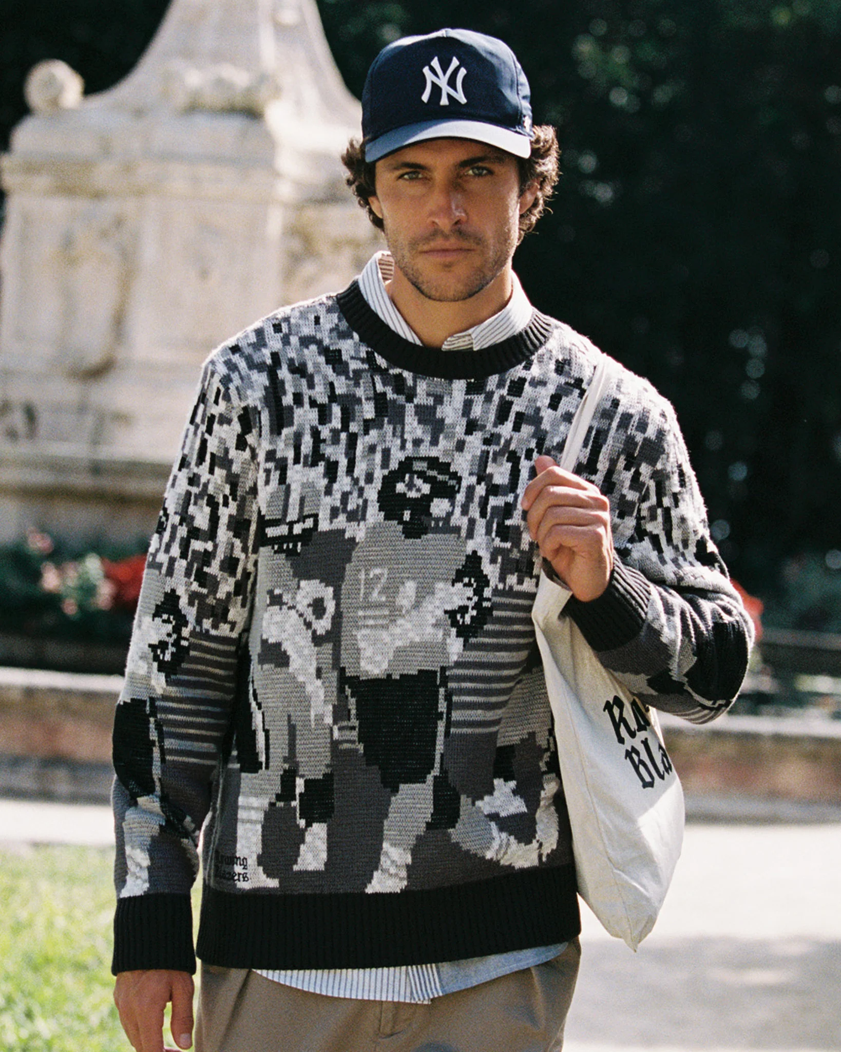 Cotton Football Sweater Black - Image 3