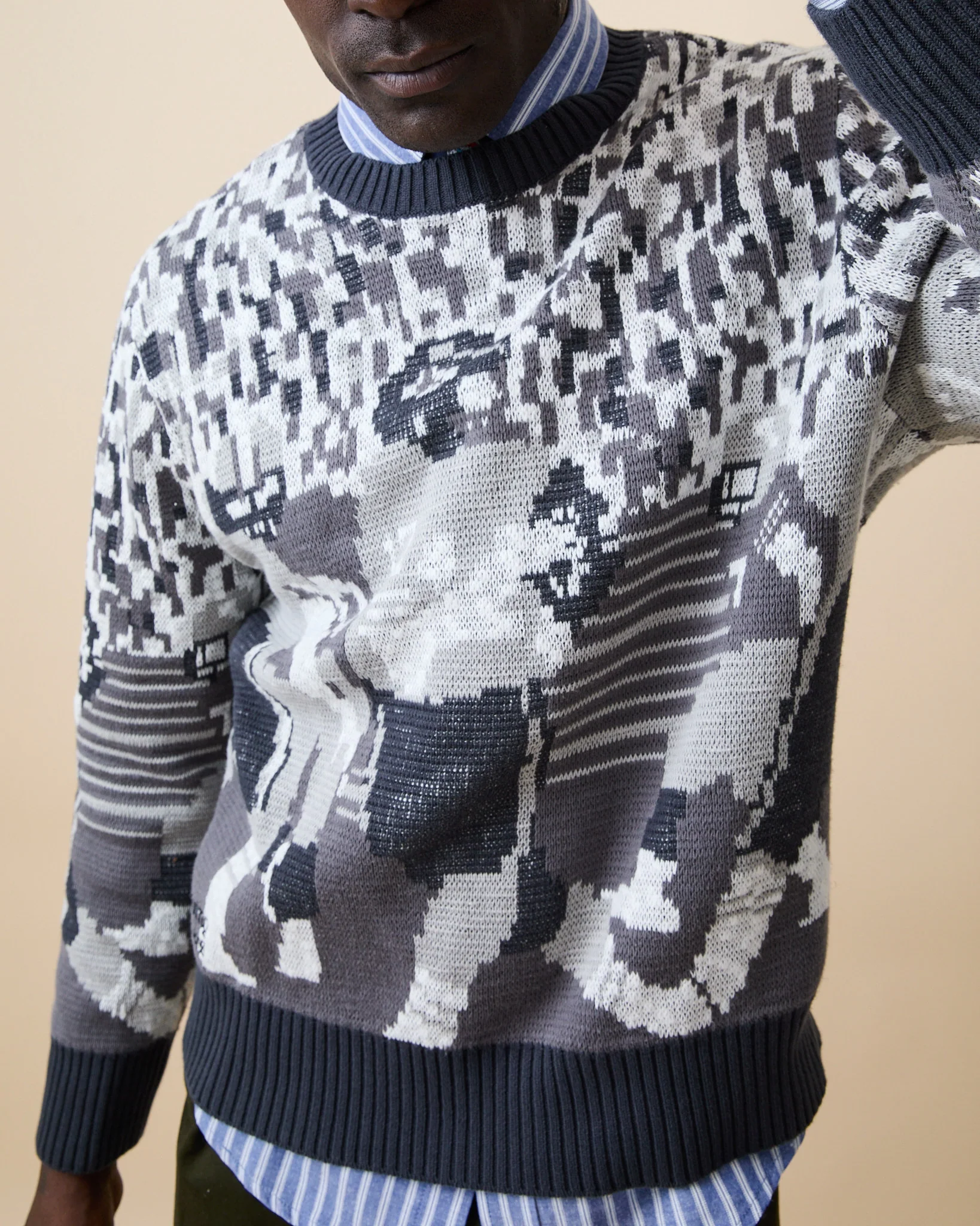 Cotton Football Sweater Black - Image 4