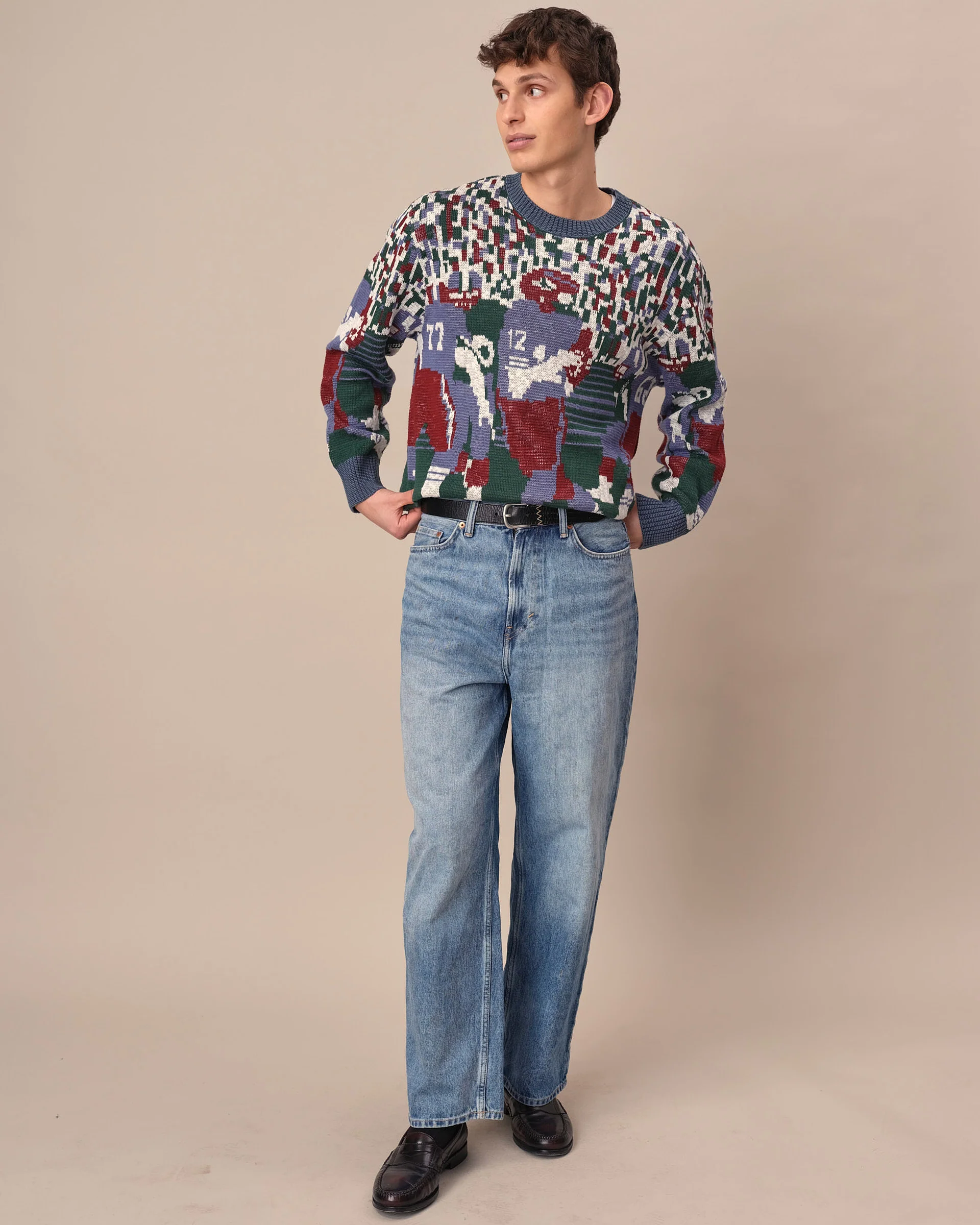 Cotton Football Sweater Green - Image 3