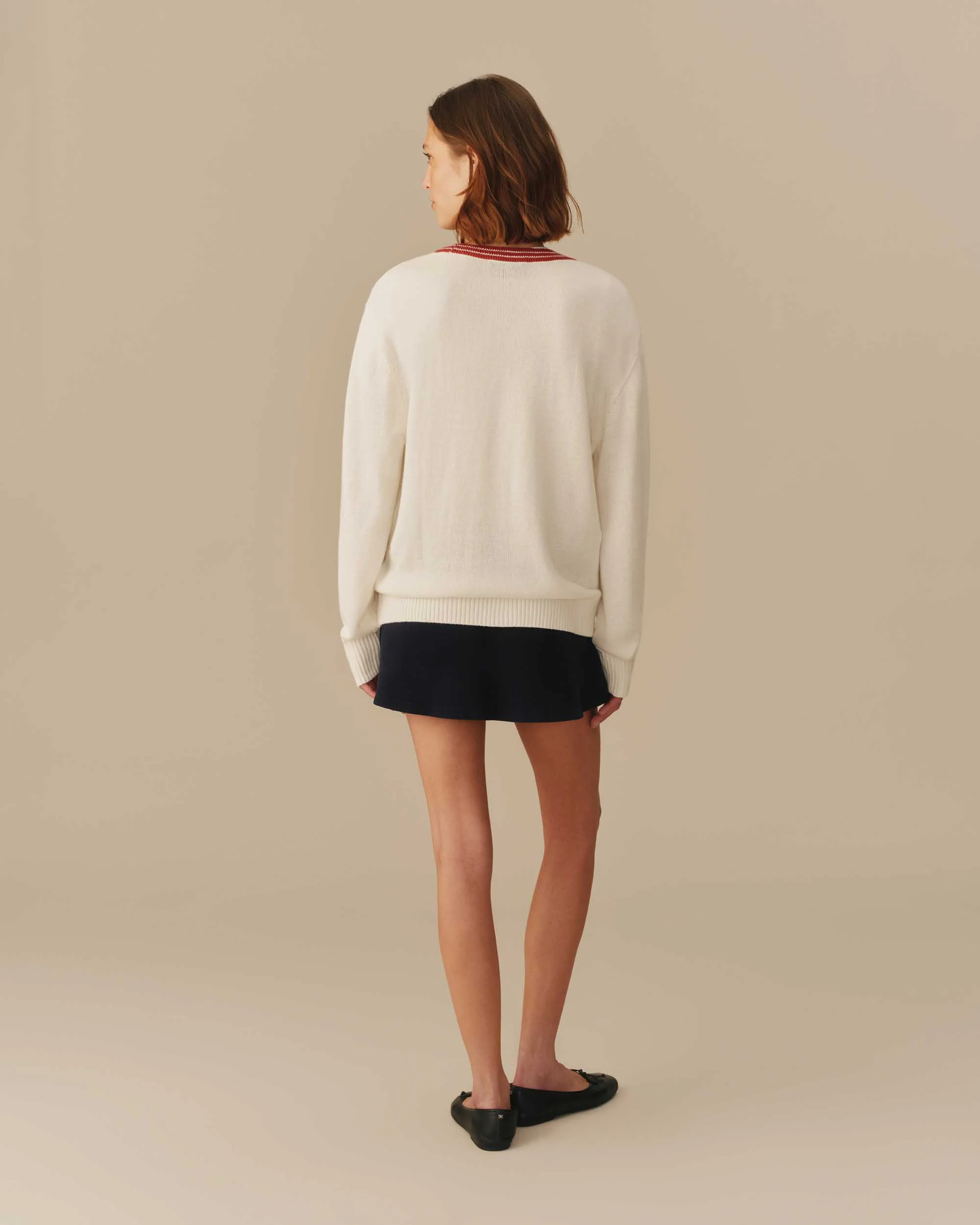 Cotton Linen Lobster Cardigan Cream - Image 11