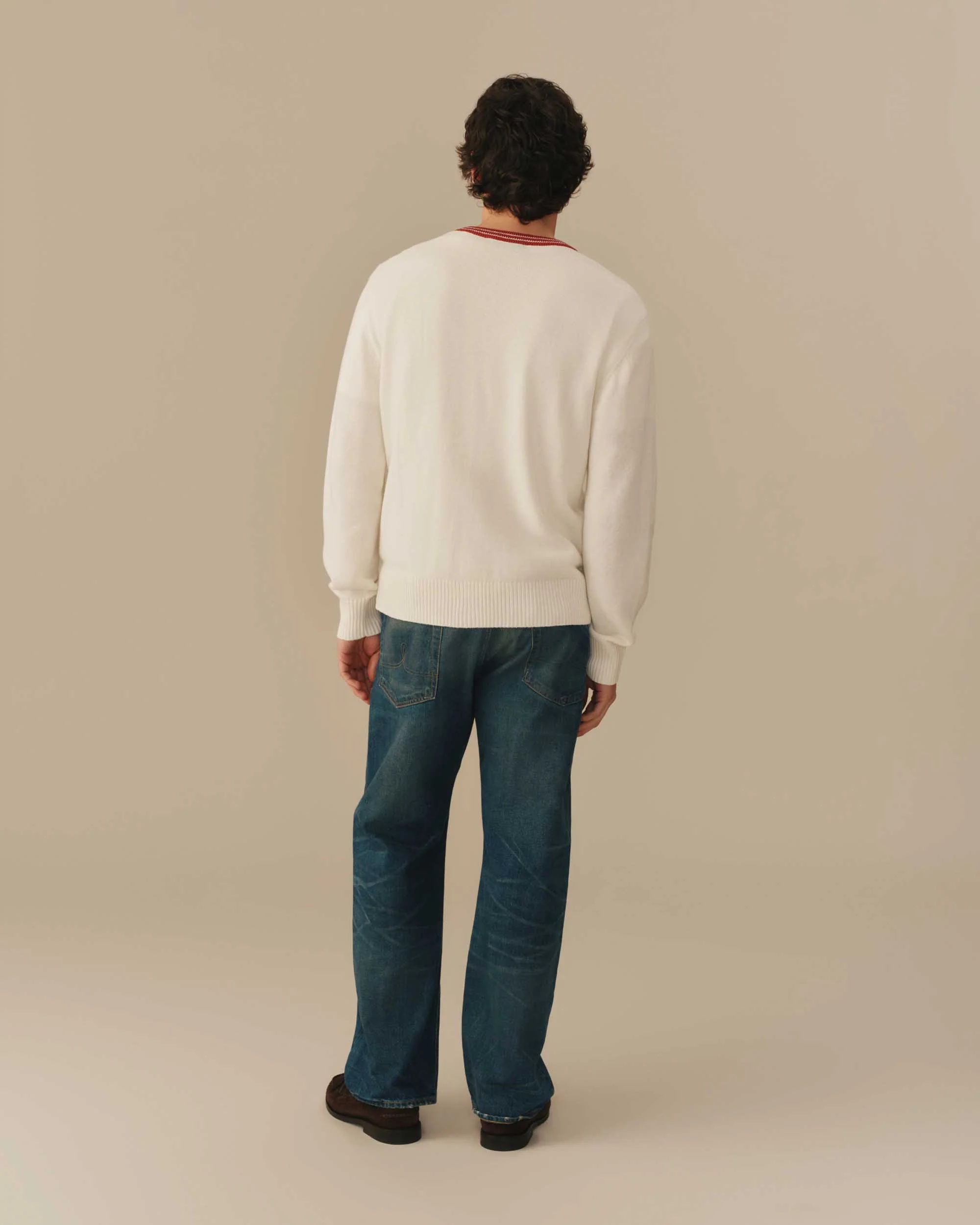 Cotton Linen Lobster Cardigan Cream - Image 5