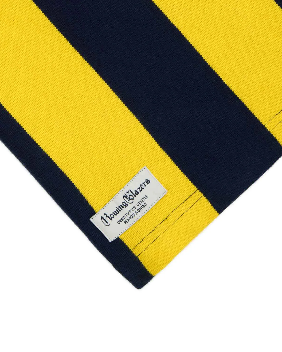 Cotton Navy And Gold Stripe Rugby Navy Gold - Image 4