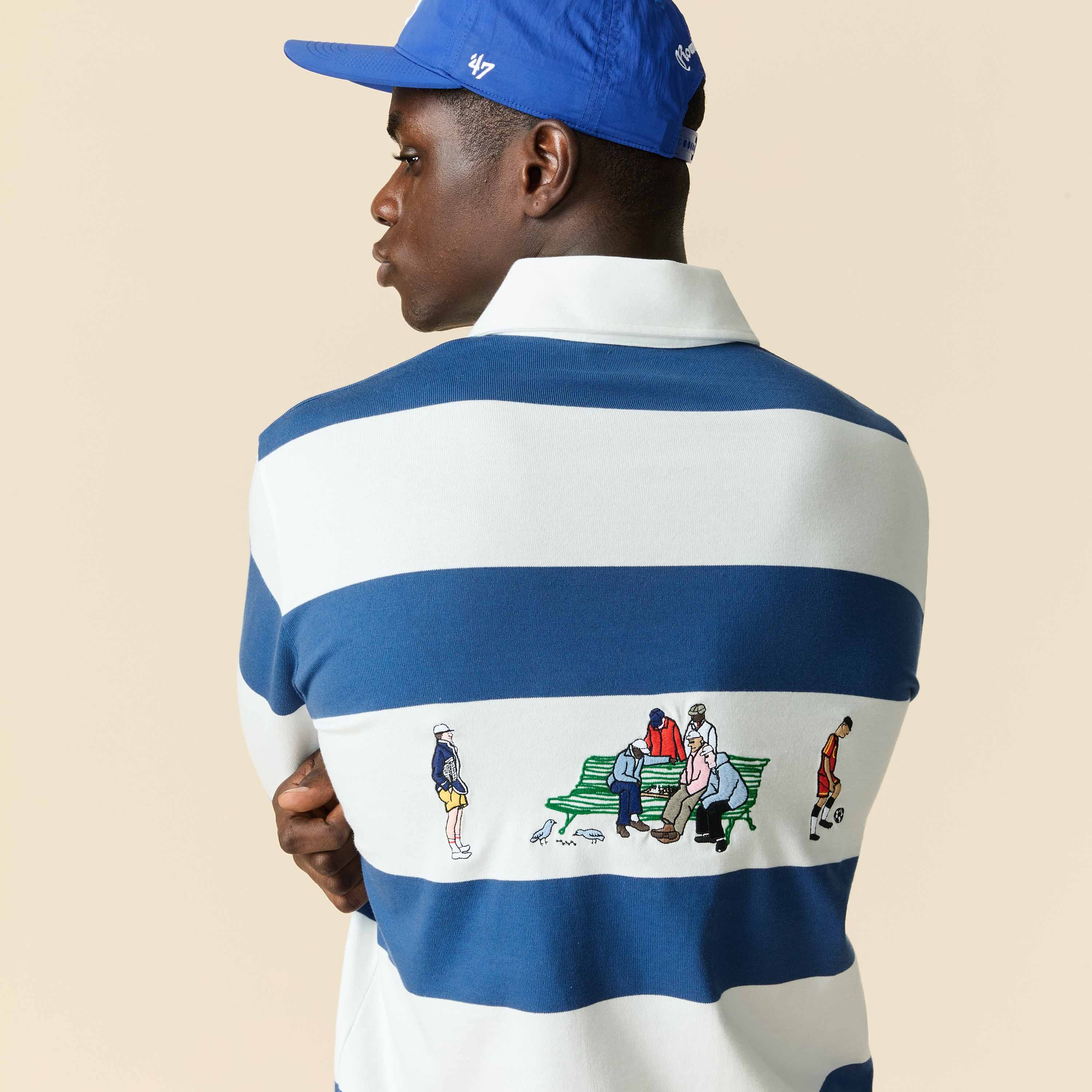 Cotton New York Rugby Blue White Stripe - Image 3