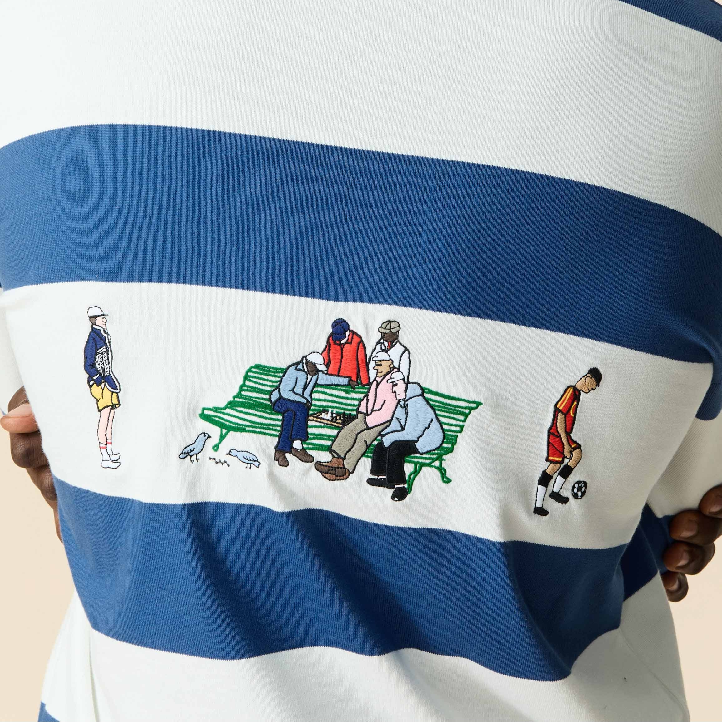 Cotton New York Rugby Blue White Stripe - Image 5