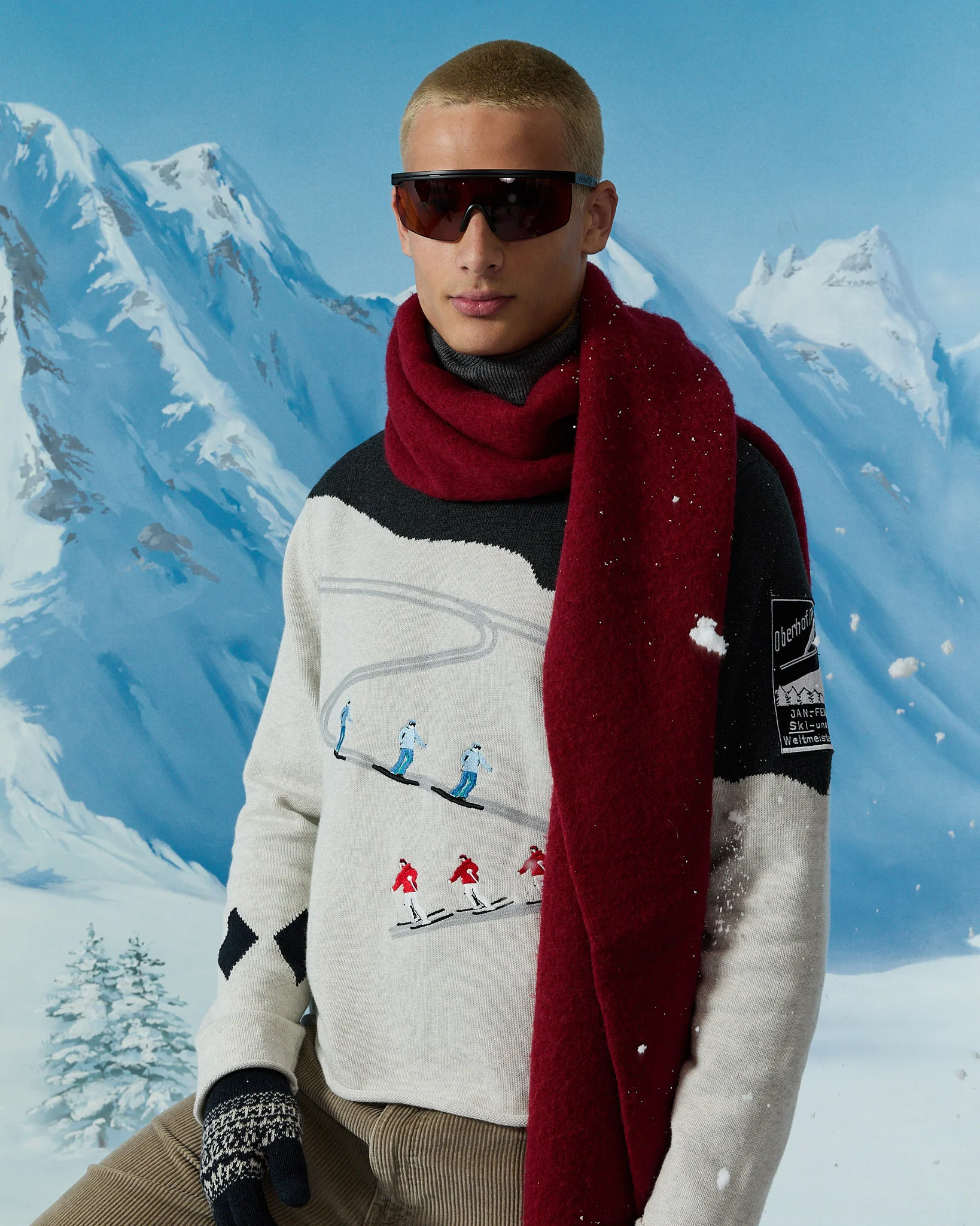 Cotton Night Ski & Snowboard Sweater Gray - Image 5