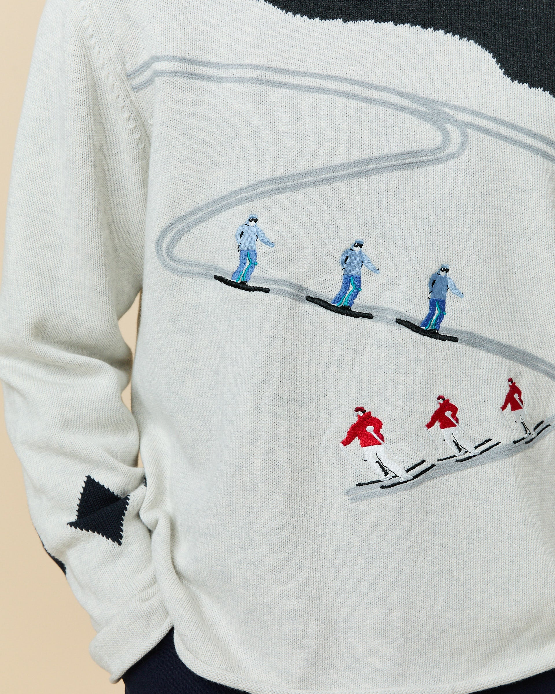 Cotton Night Ski & Snowboard Sweater Gray - Image 7