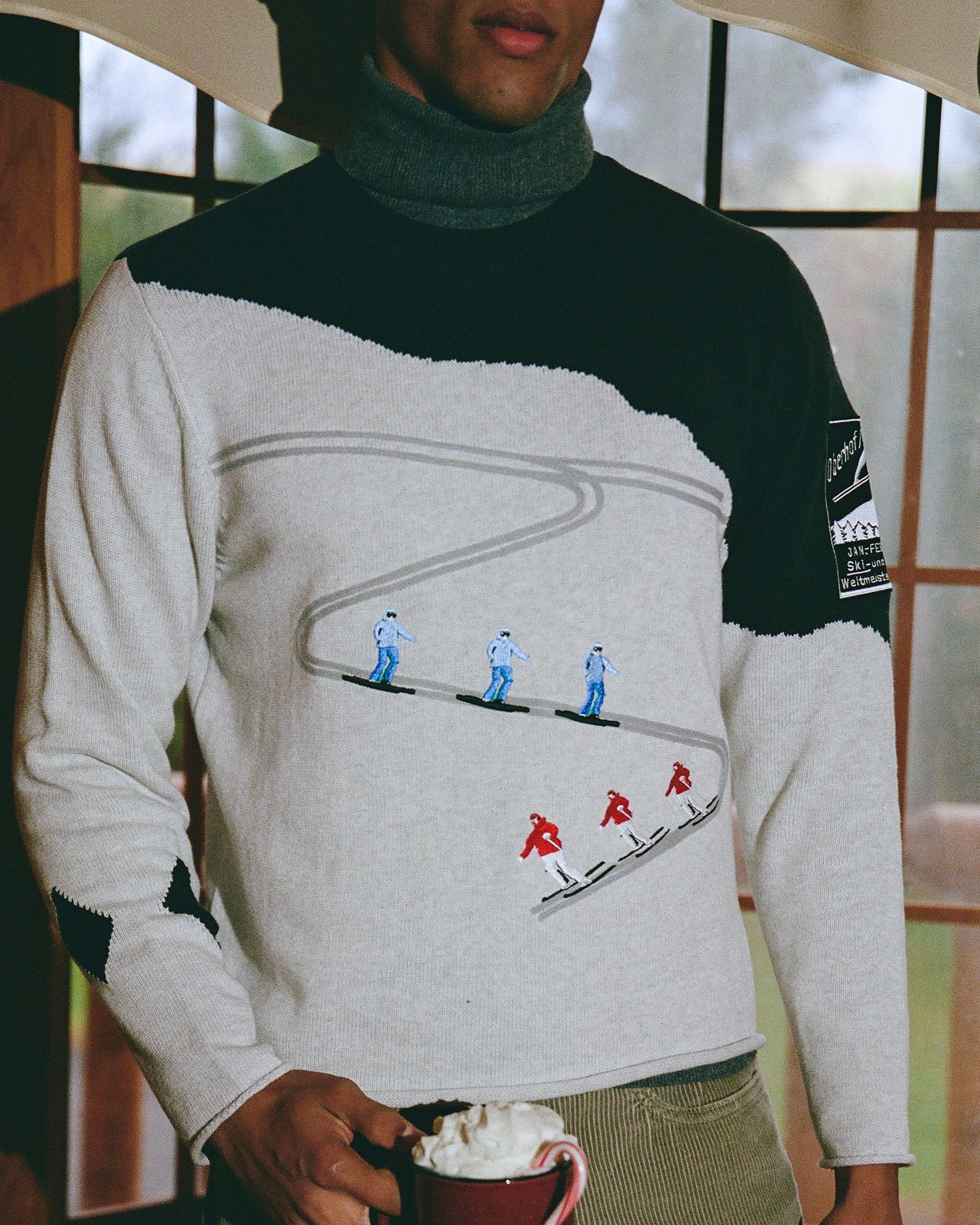 Cotton Night Ski & Snowboard Sweater Gray - Image 8