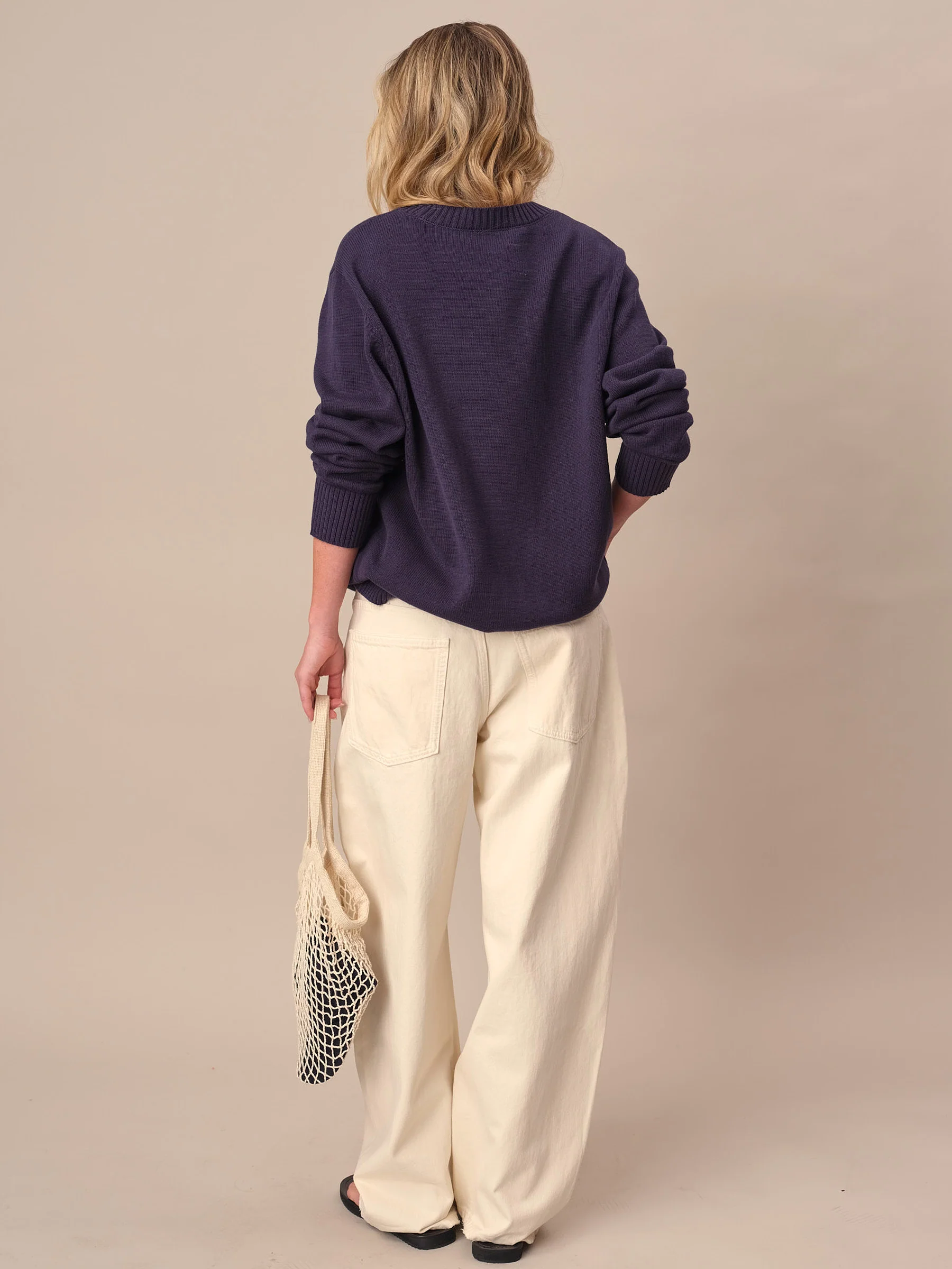Cotton NY Hot Dog Sweater Navy - Image 8