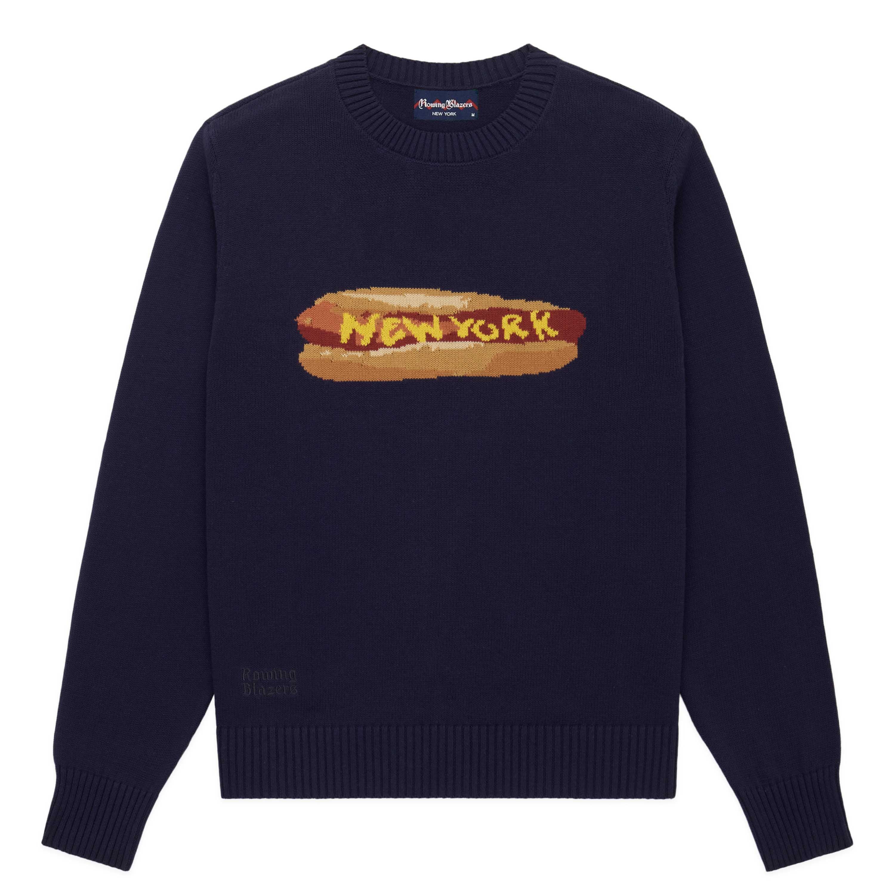 Cotton NY Hot Dog Sweater Navy - Image 9