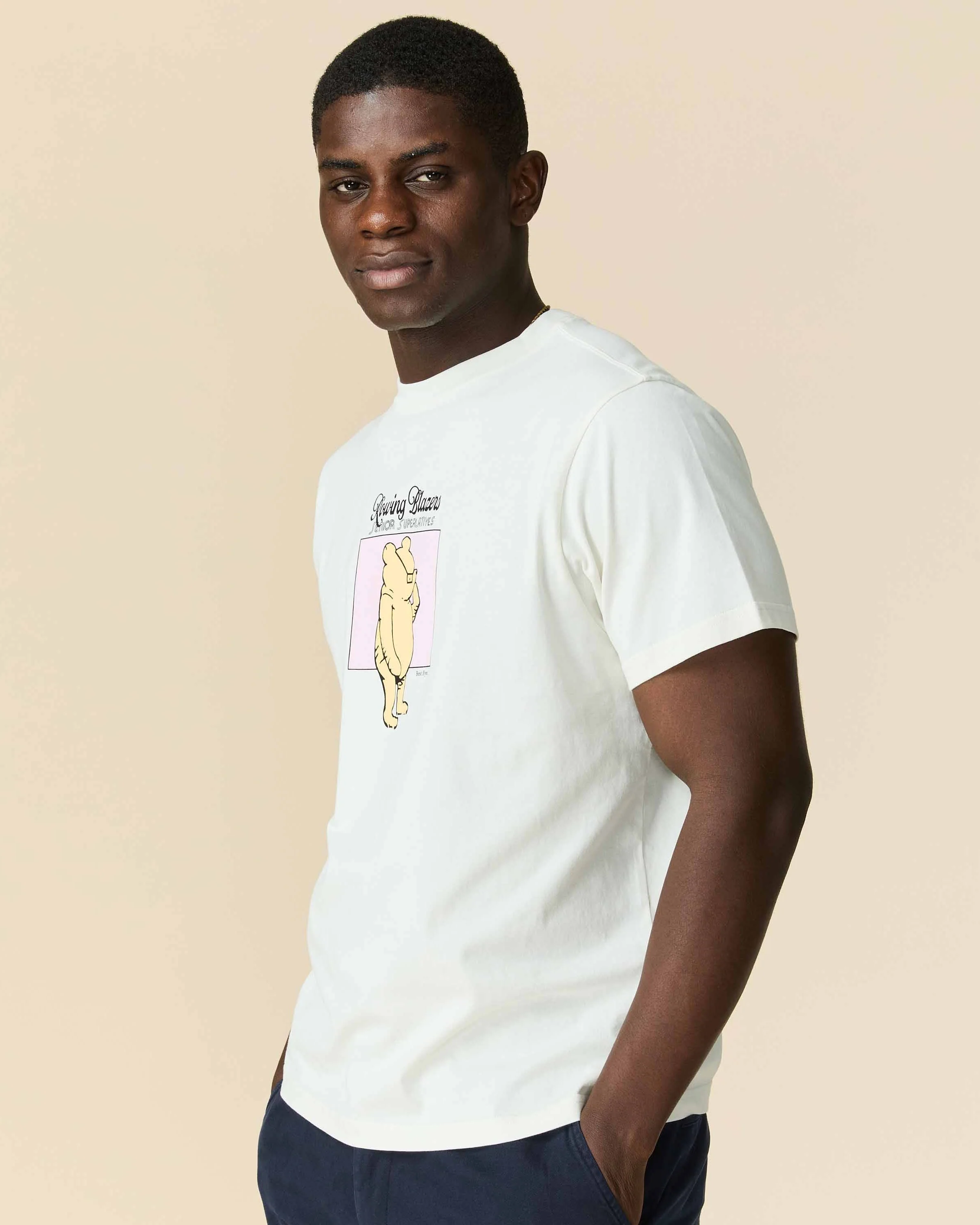 Men's Cotton Pooh Superlative T-Shirt Cream - Image 2