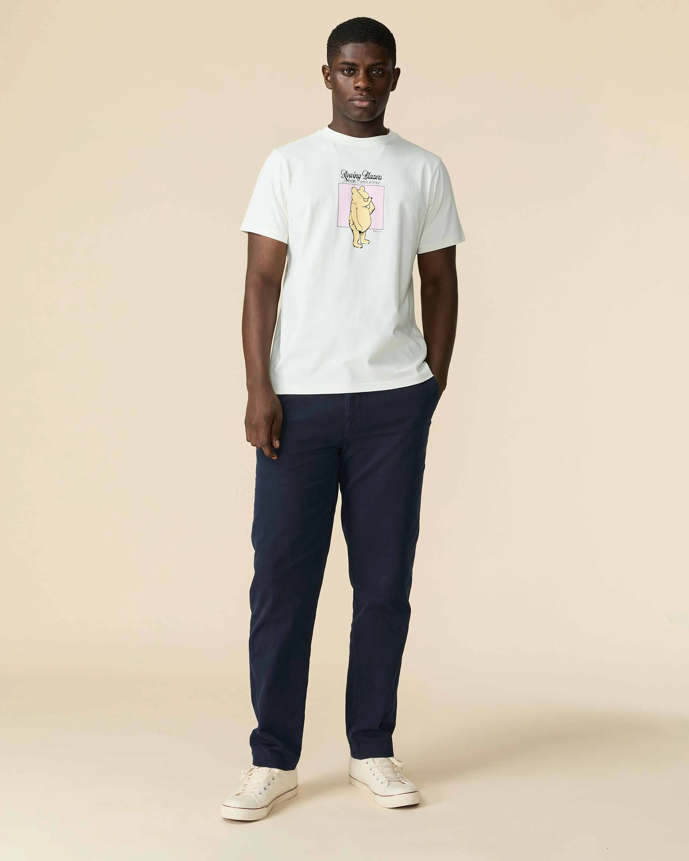 Men's Cotton Pooh Superlative T-Shirt Cream - Image 4