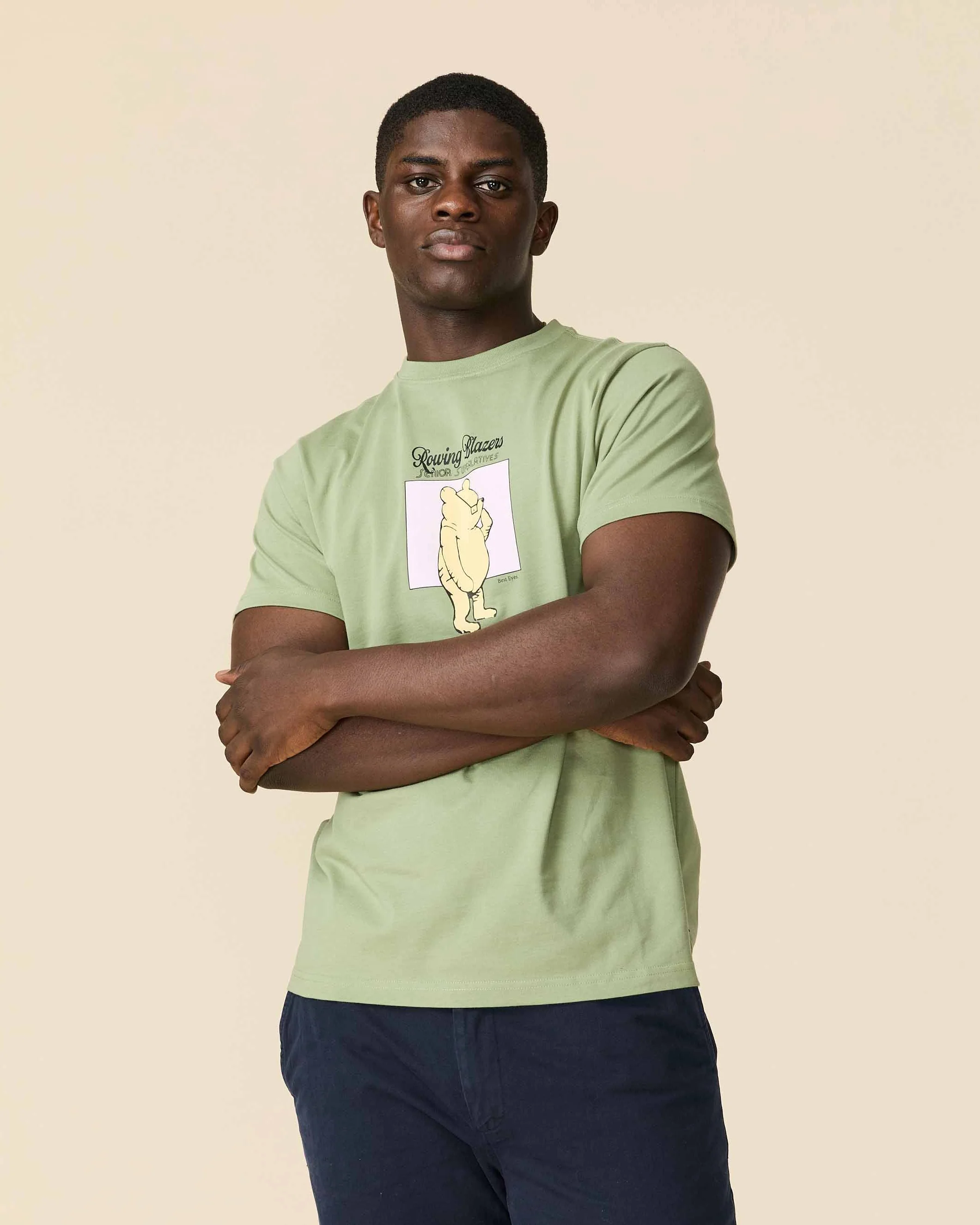 Men's Cotton Pooh Superlative T-Shirt Sage - Image 4
