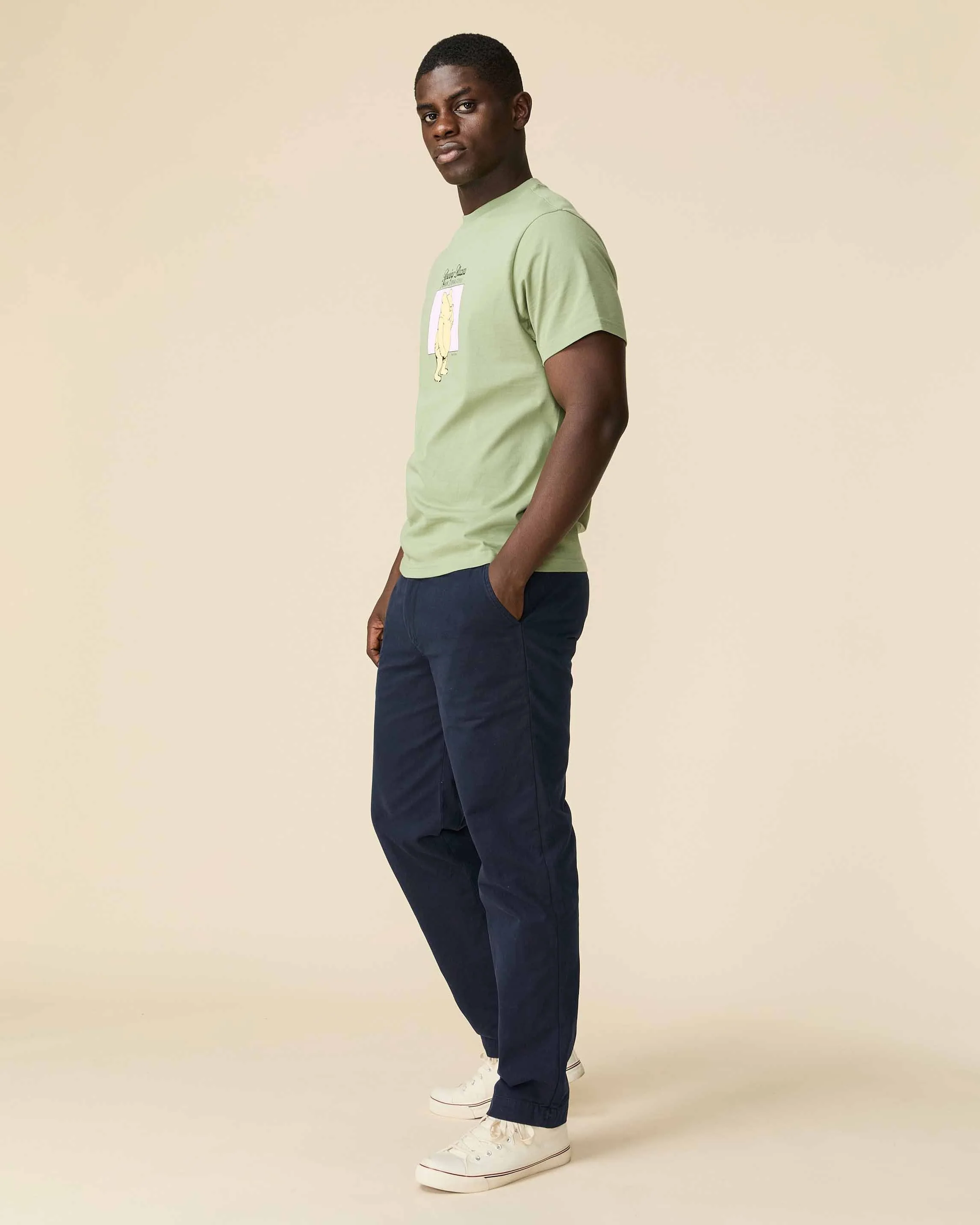 Men's Cotton Pooh Superlative T-Shirt Sage - Image 5