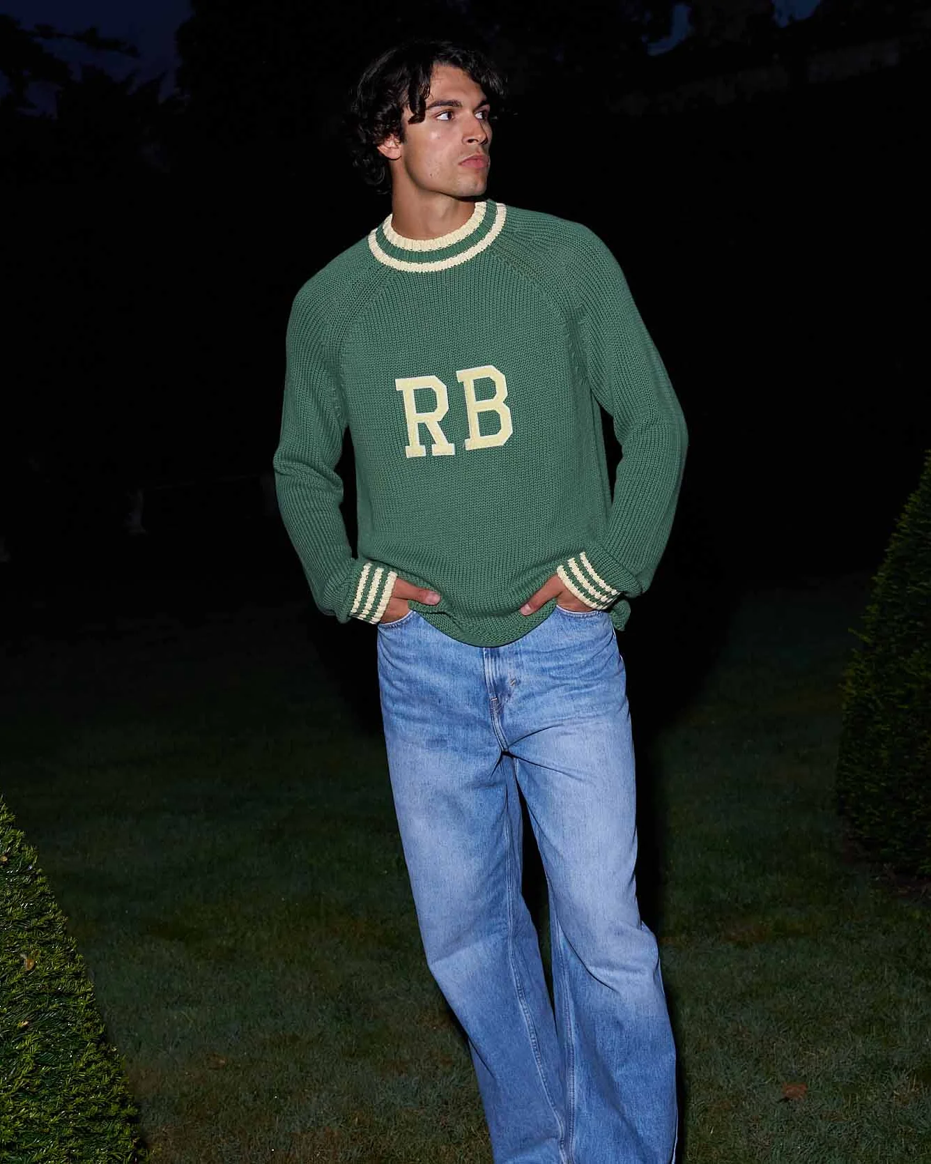 Cotton RB University Sweater Green - Image 3