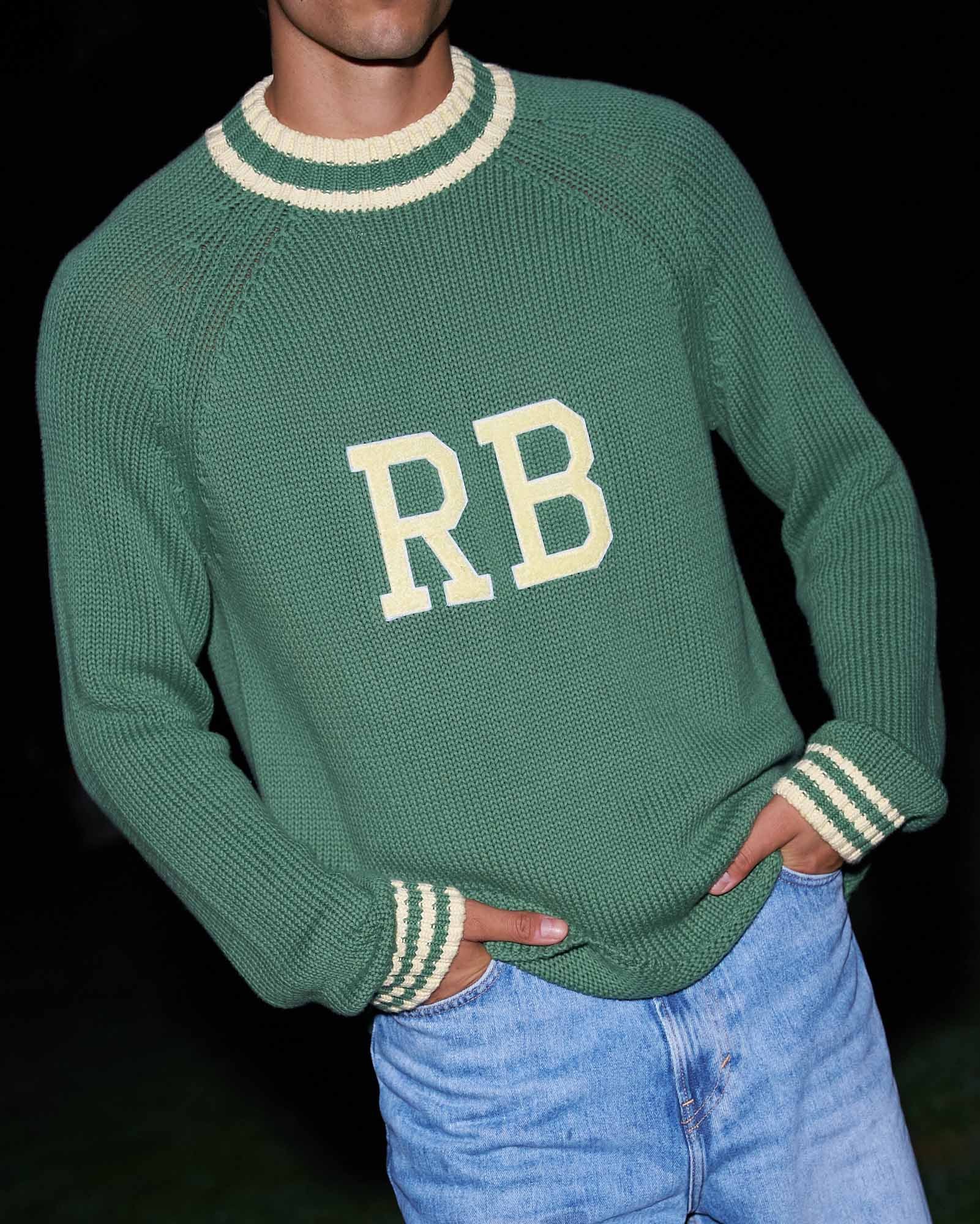 Cotton RB University Sweater Green - Image 4