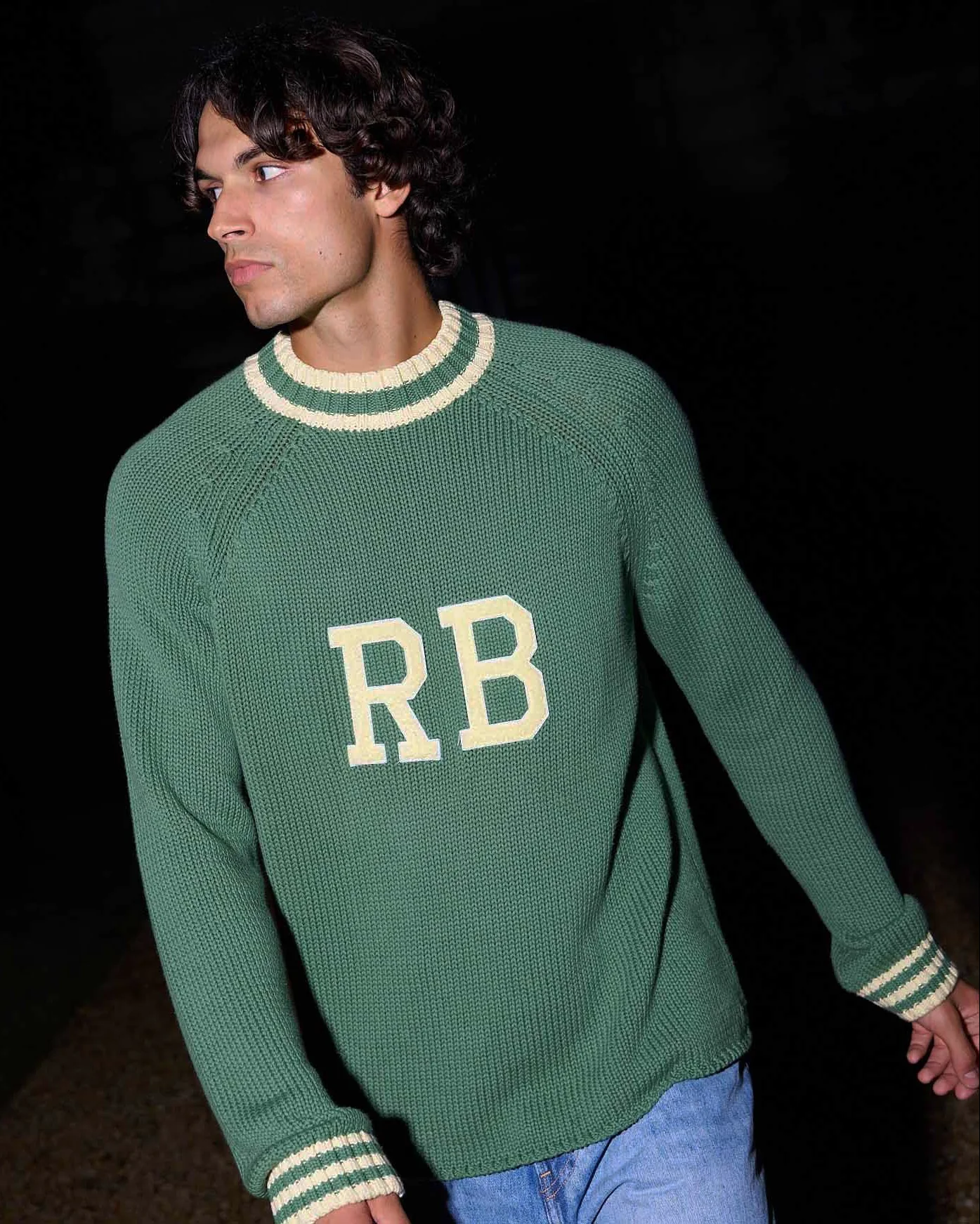 Cotton RB University Sweater Green - Image 5