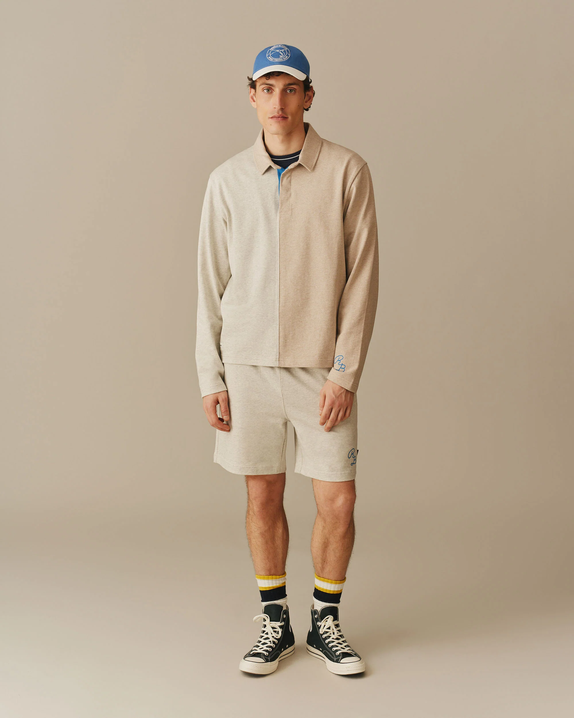 Men's Cotton Rugby Shorts Heather Gray - Image 2