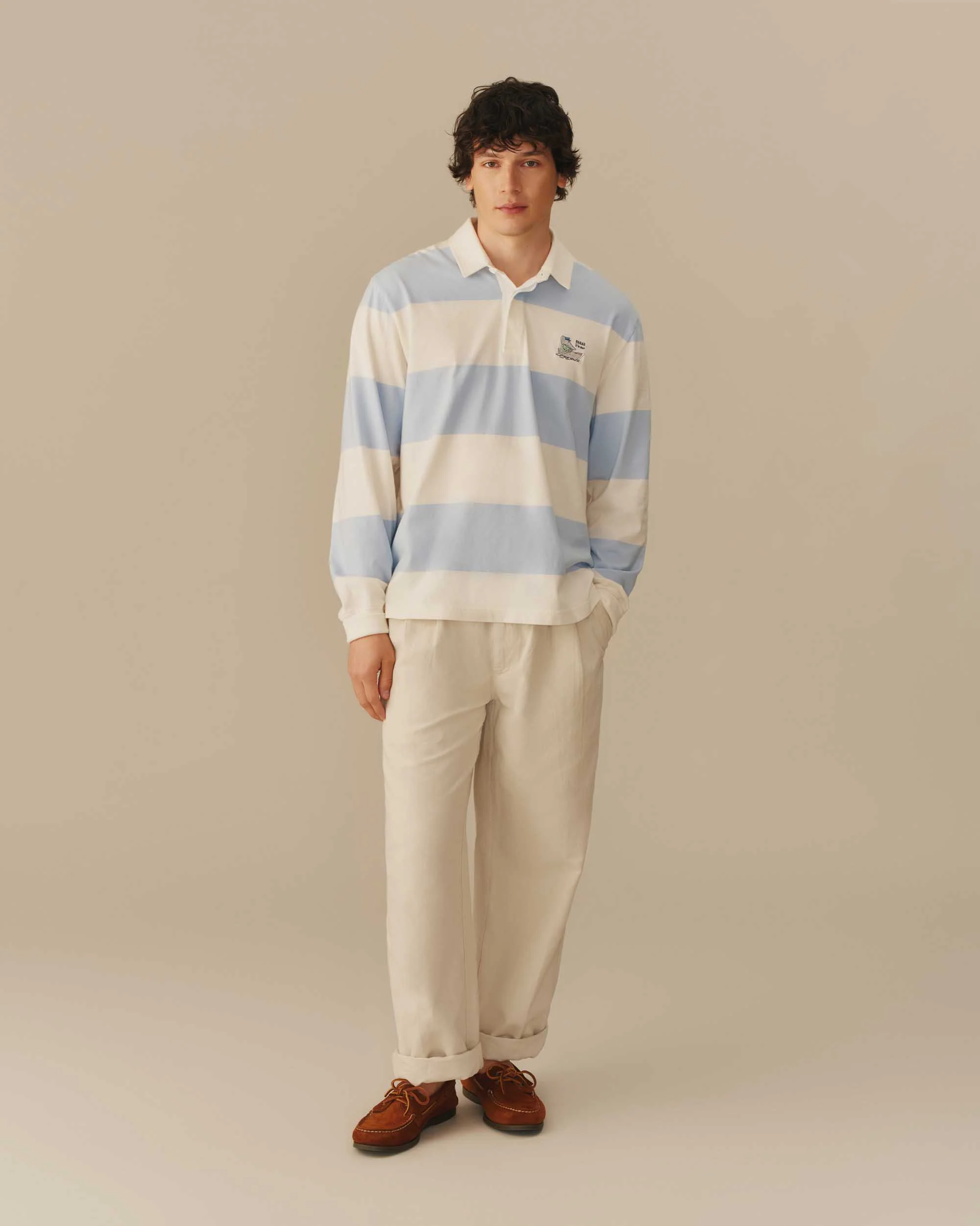 Cotton Sailing Babar Rugby Blue & White - Image 4