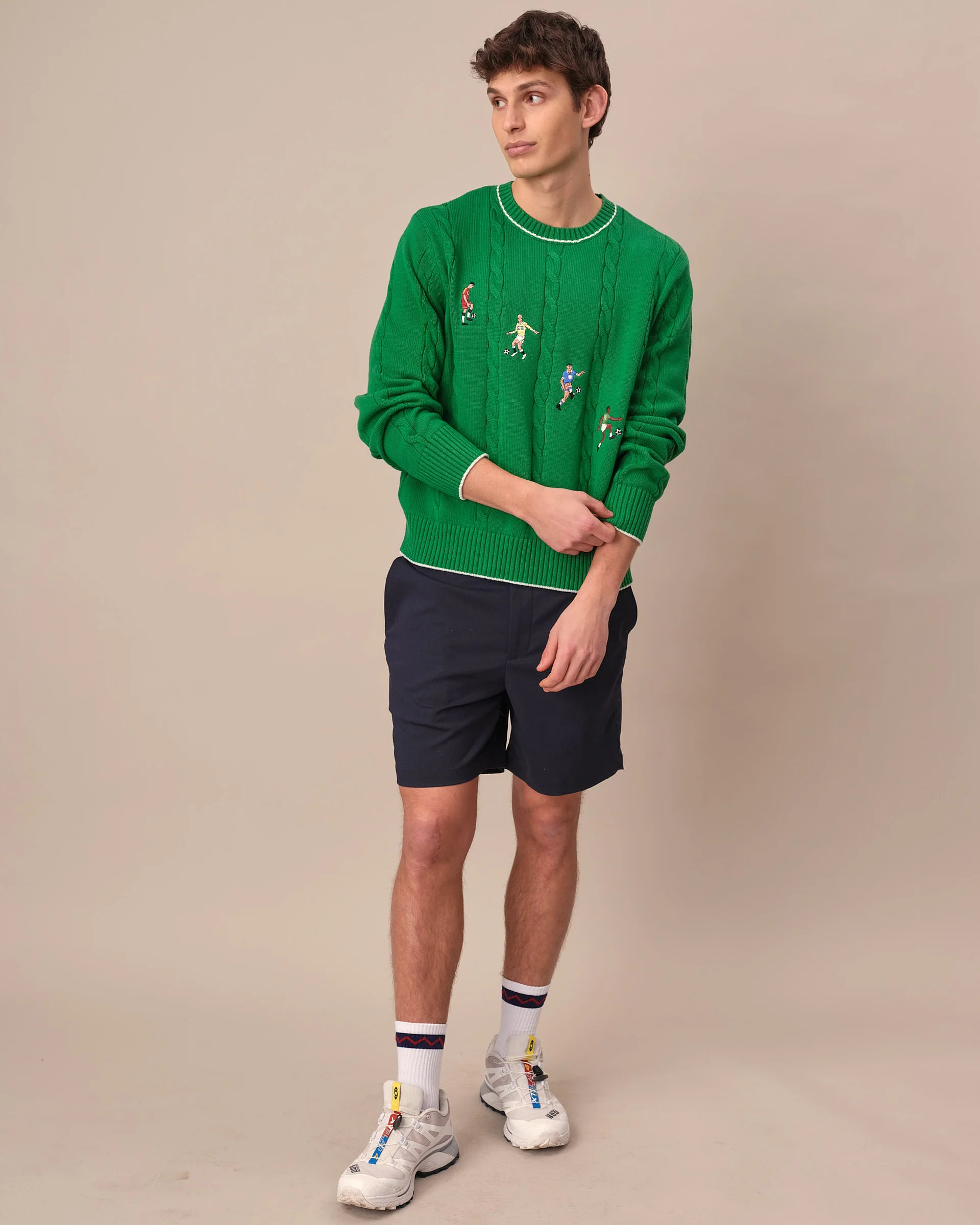 Cotton Soccer Player Sweater Green - Image 2