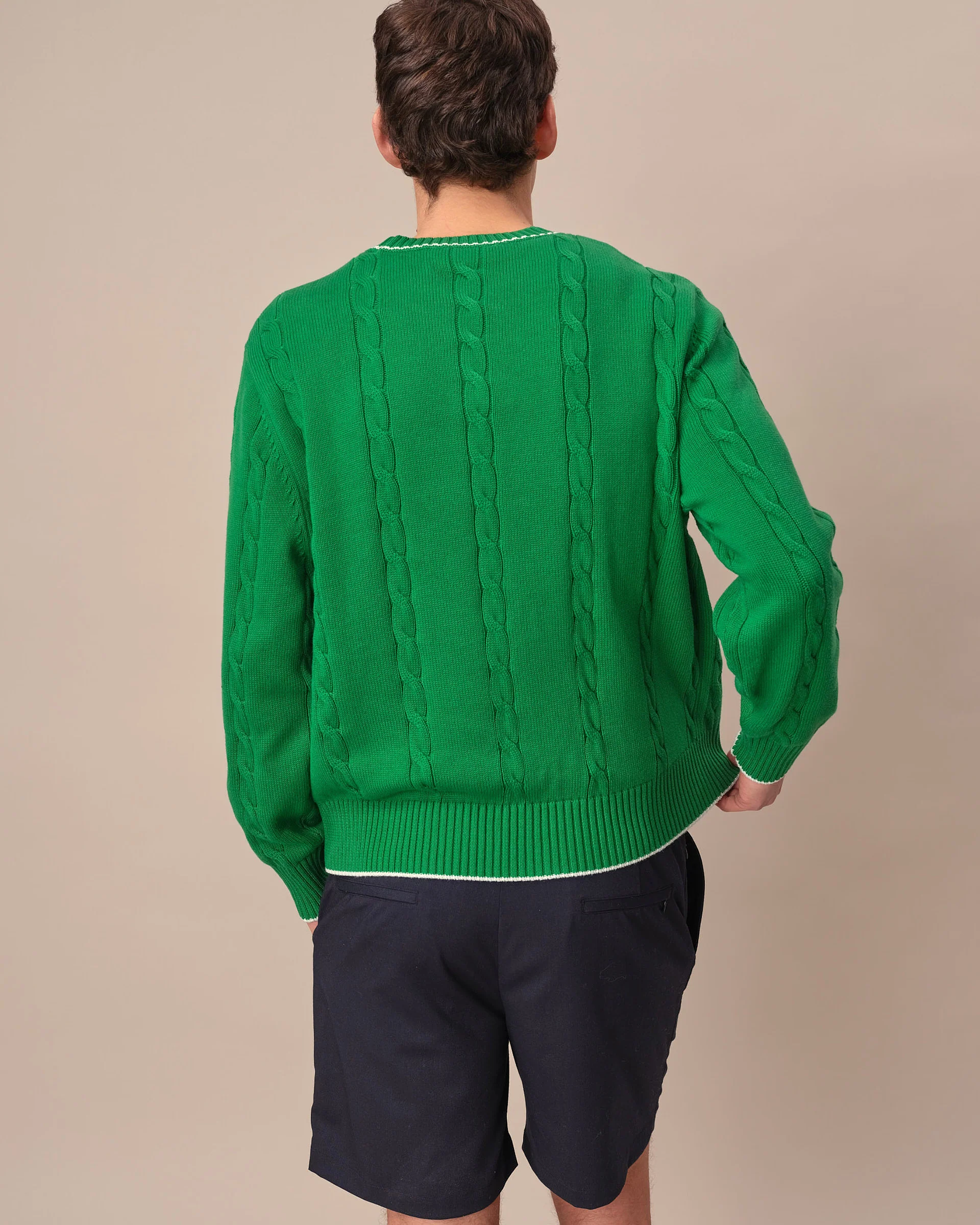 Cotton Soccer Player Sweater Green - Image 3