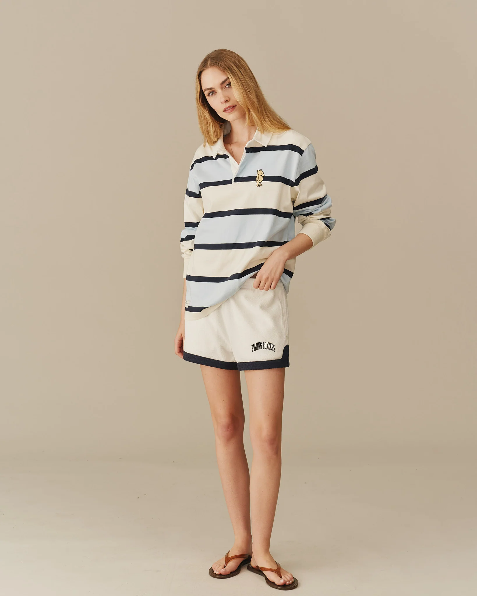 Cotton Striped Winnie-the-Pooh Rugby Blue - Image 6