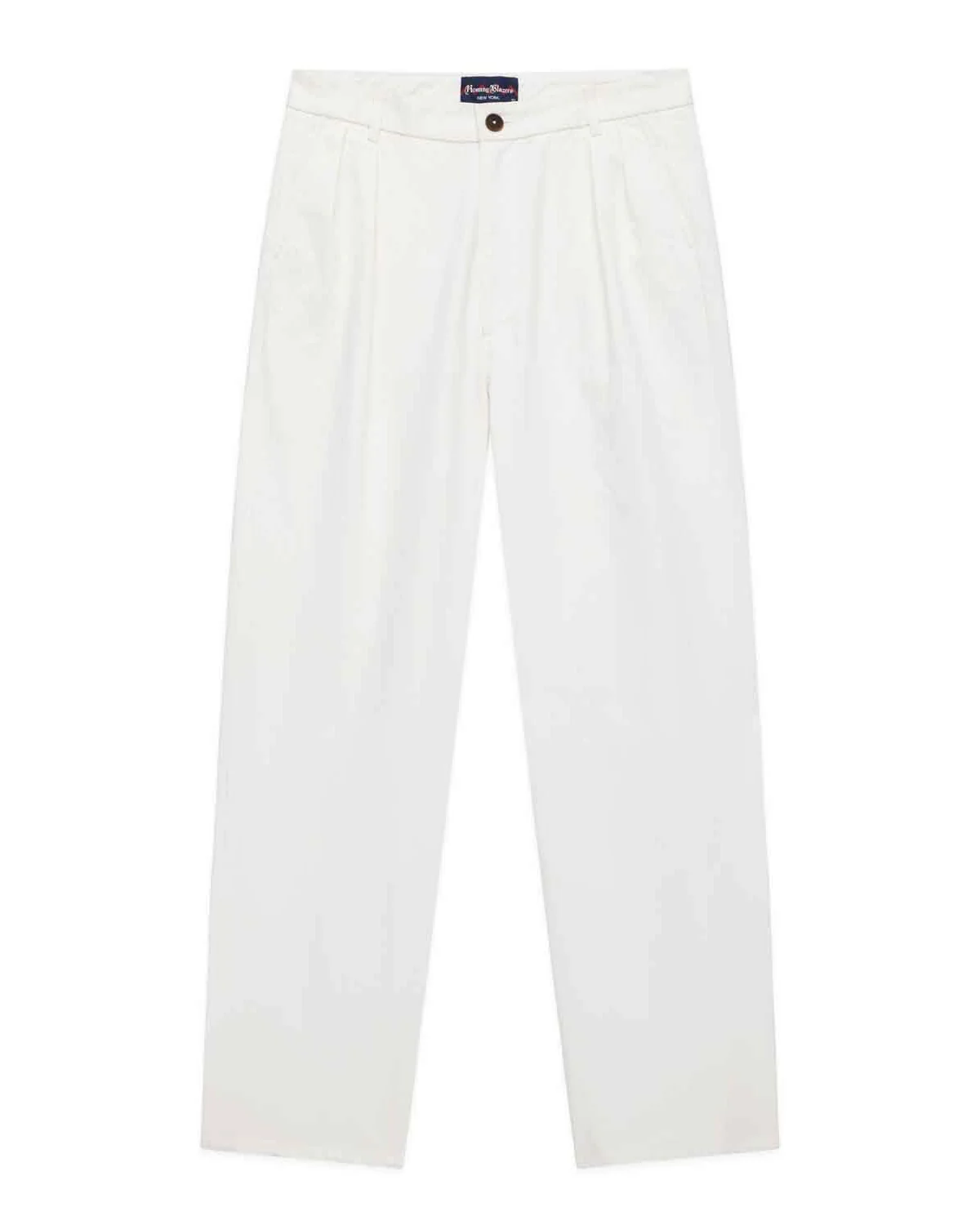 Men's Cotton Twill Pleated Relaxed Pant Off White - Image 10
