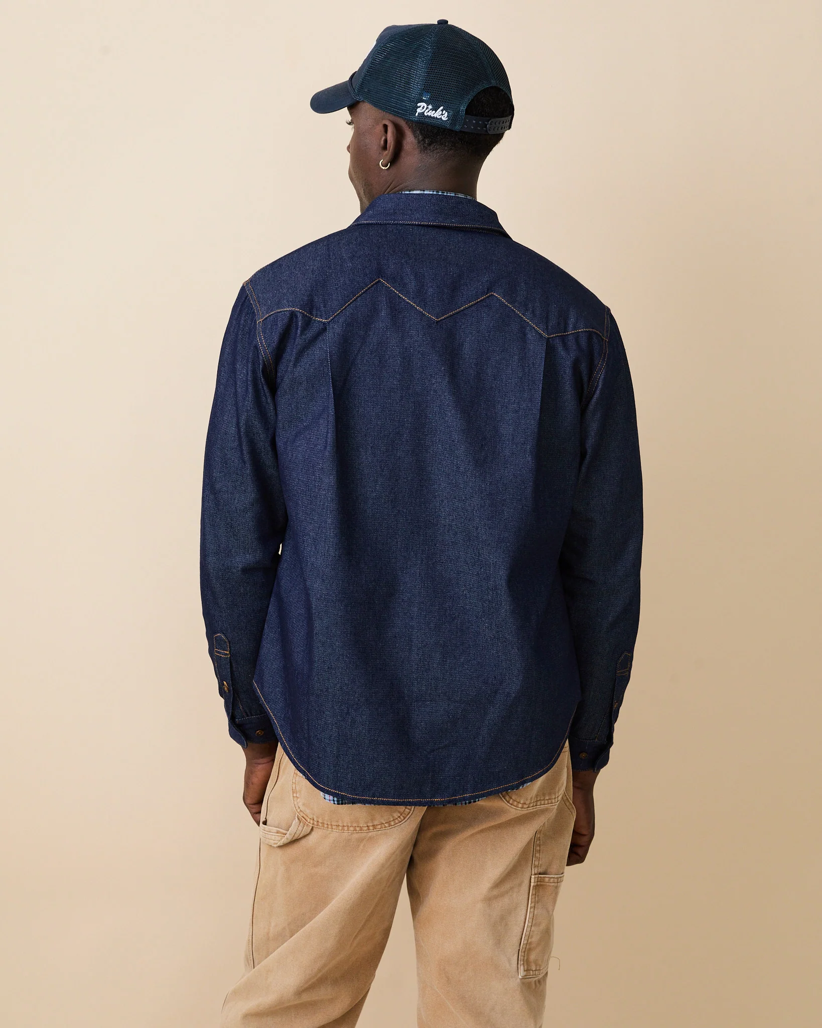Men's Denim Western Shirt Rinse Wash - Image 10