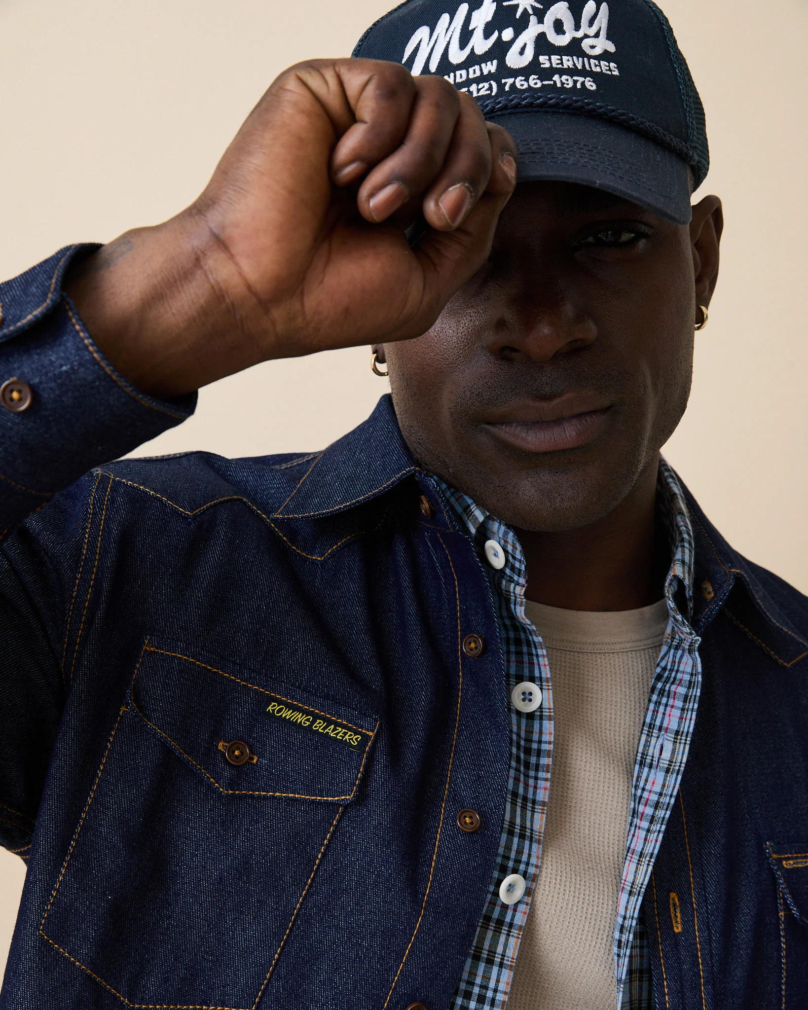 Men's Denim Western Shirt Rinse Wash - Image 8