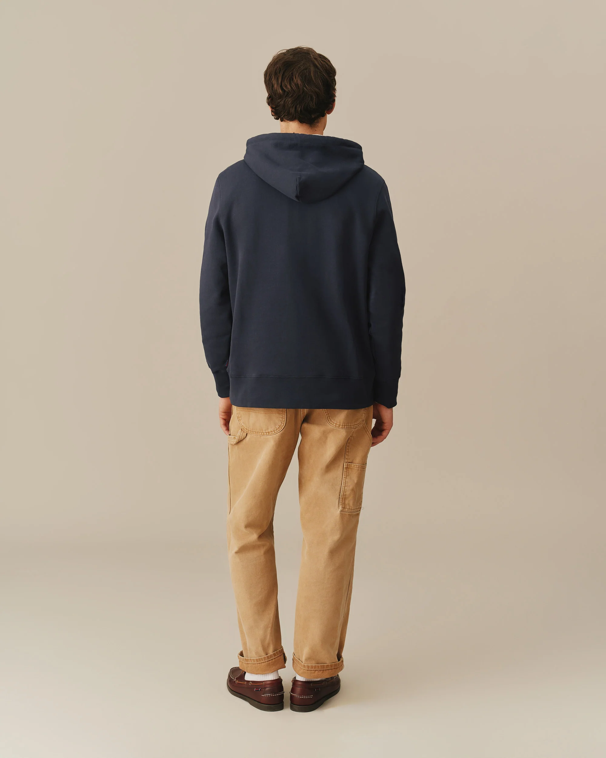Men's Fleece Rowing Oars Hoodie Navy - Image 5