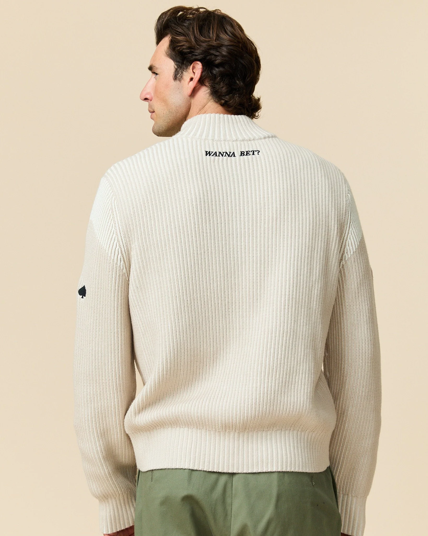 Gambling Cashmere Quarter Zip Cream - Image 5