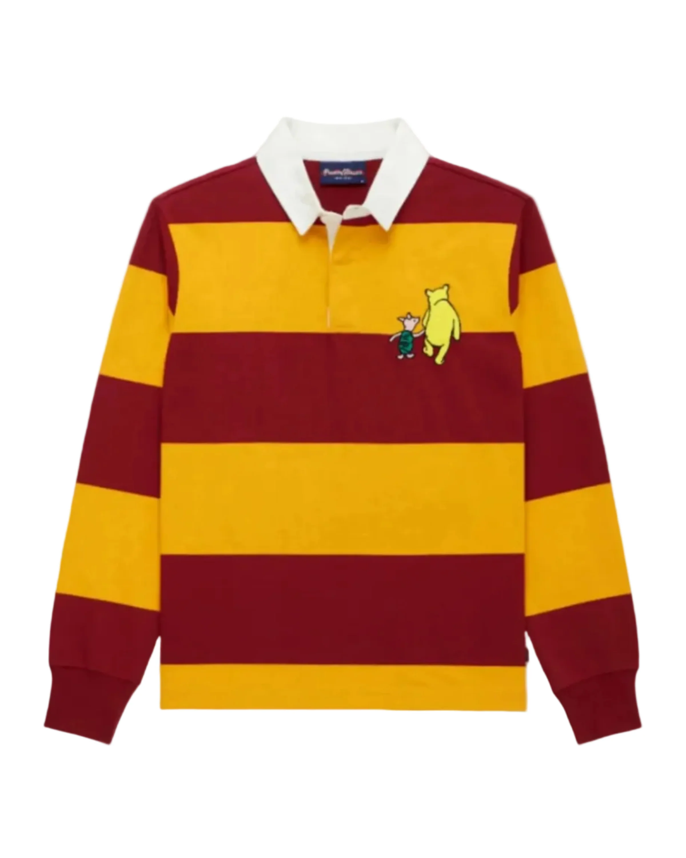 Lightweight Stripe Cotton Winnie-the-Pooh Rugby Burgundy