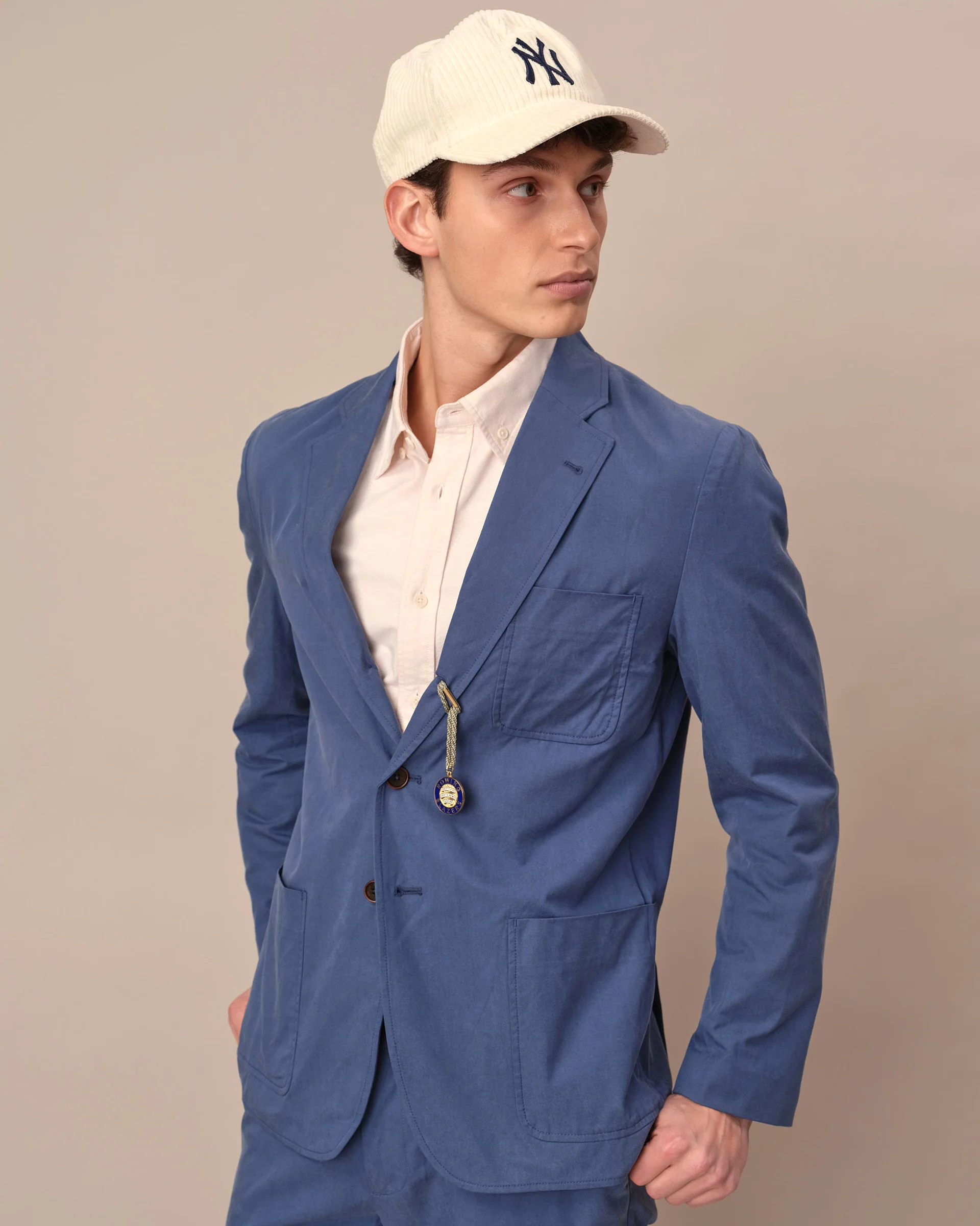 Men's Lightweight Twill Patch Pocket Blazer Light Blue - Image 3