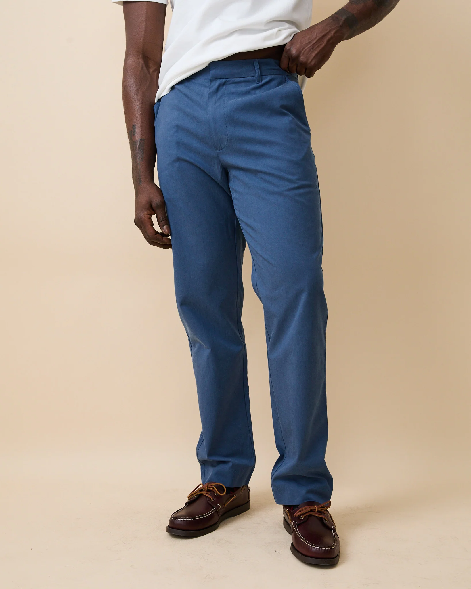 Men's Lightweight Twill Suit Pant Light Blue - Image 2