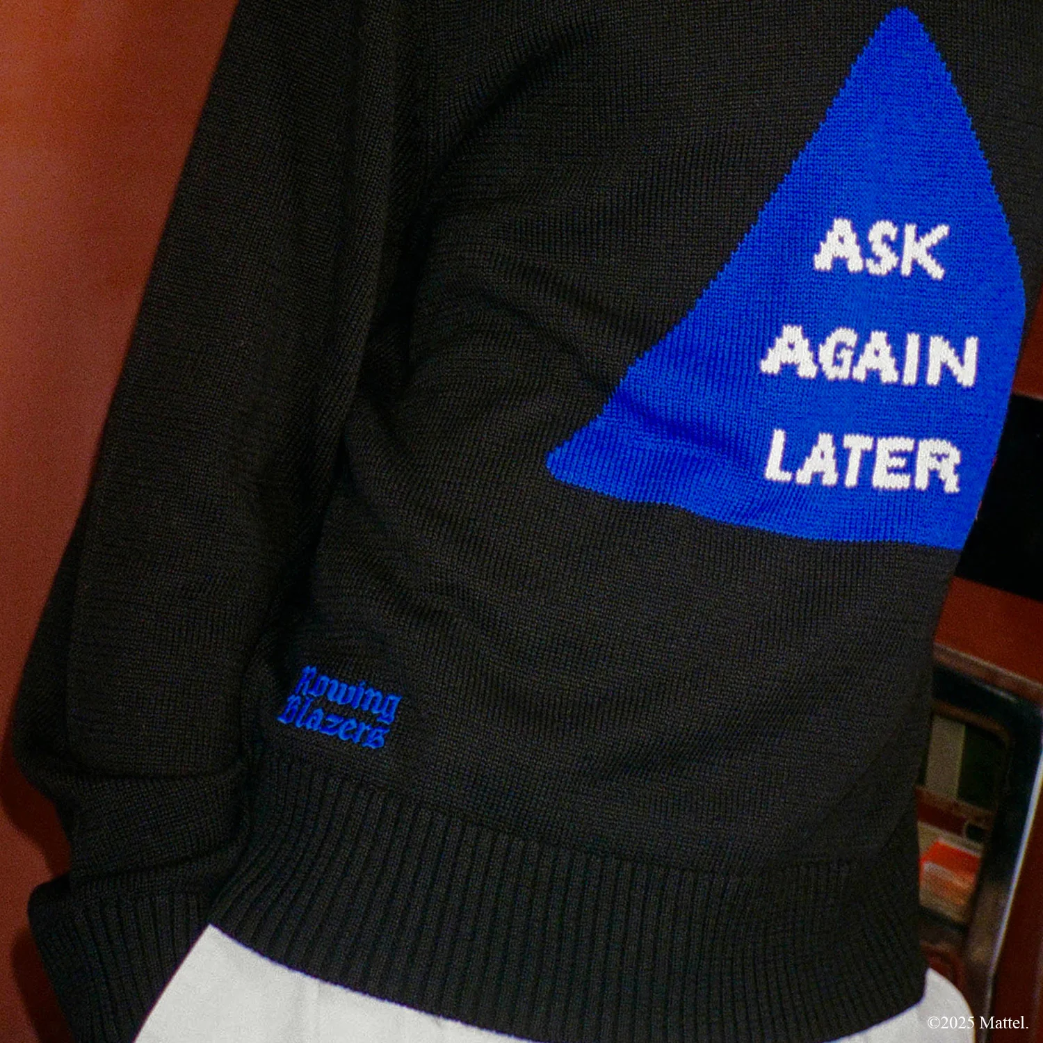 Men's Magic 8™ Ball Ask Again Later Cotton Sweater Black - Image 7