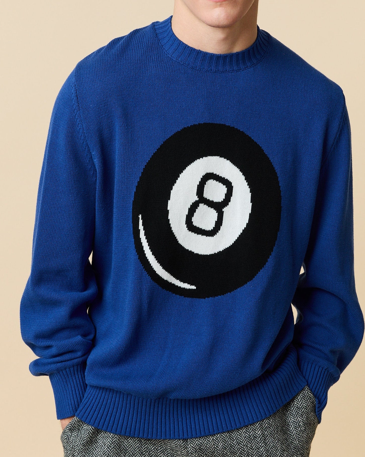 Men's Magic 8β’ Ball Cotton Sweater Blue - Image 2