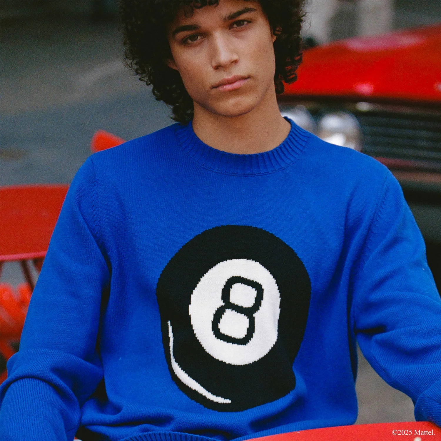 Men's Magic 8β’ Ball Cotton Sweater Blue - Image 6