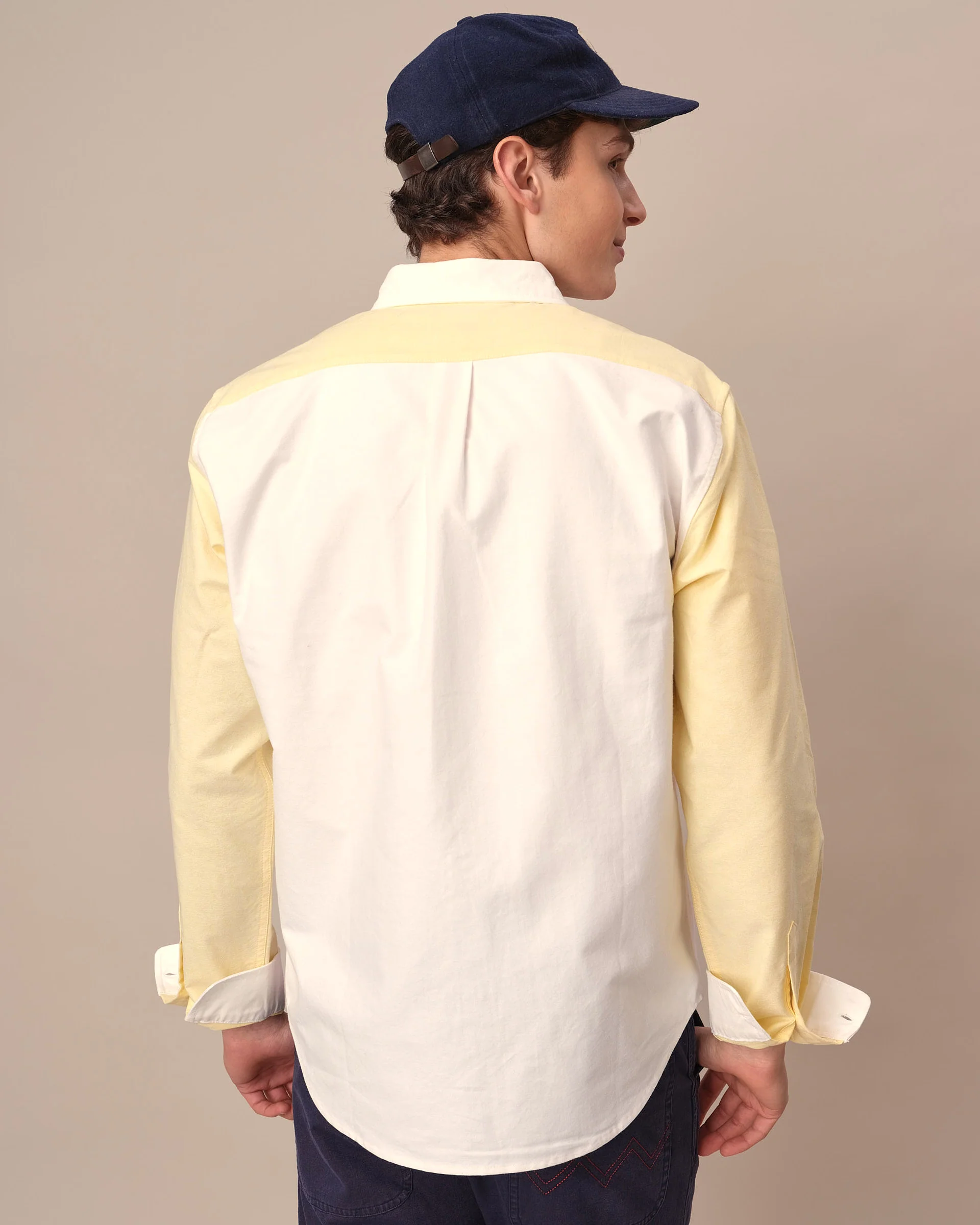 Men's Mixed Oxford Button Down Primary Colorblock - Image 4