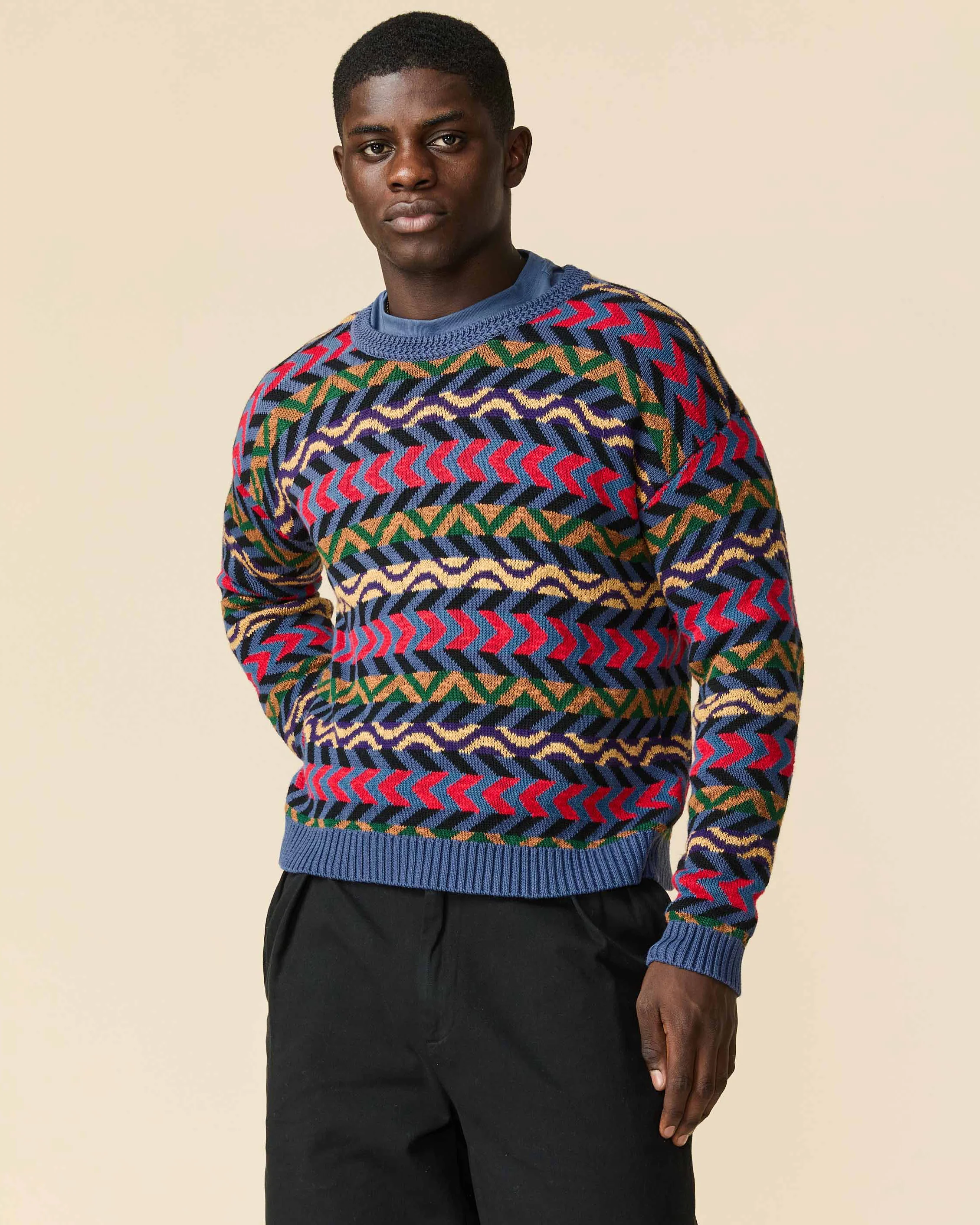 Multi Stripe Sweater Bright Multi - Image 2