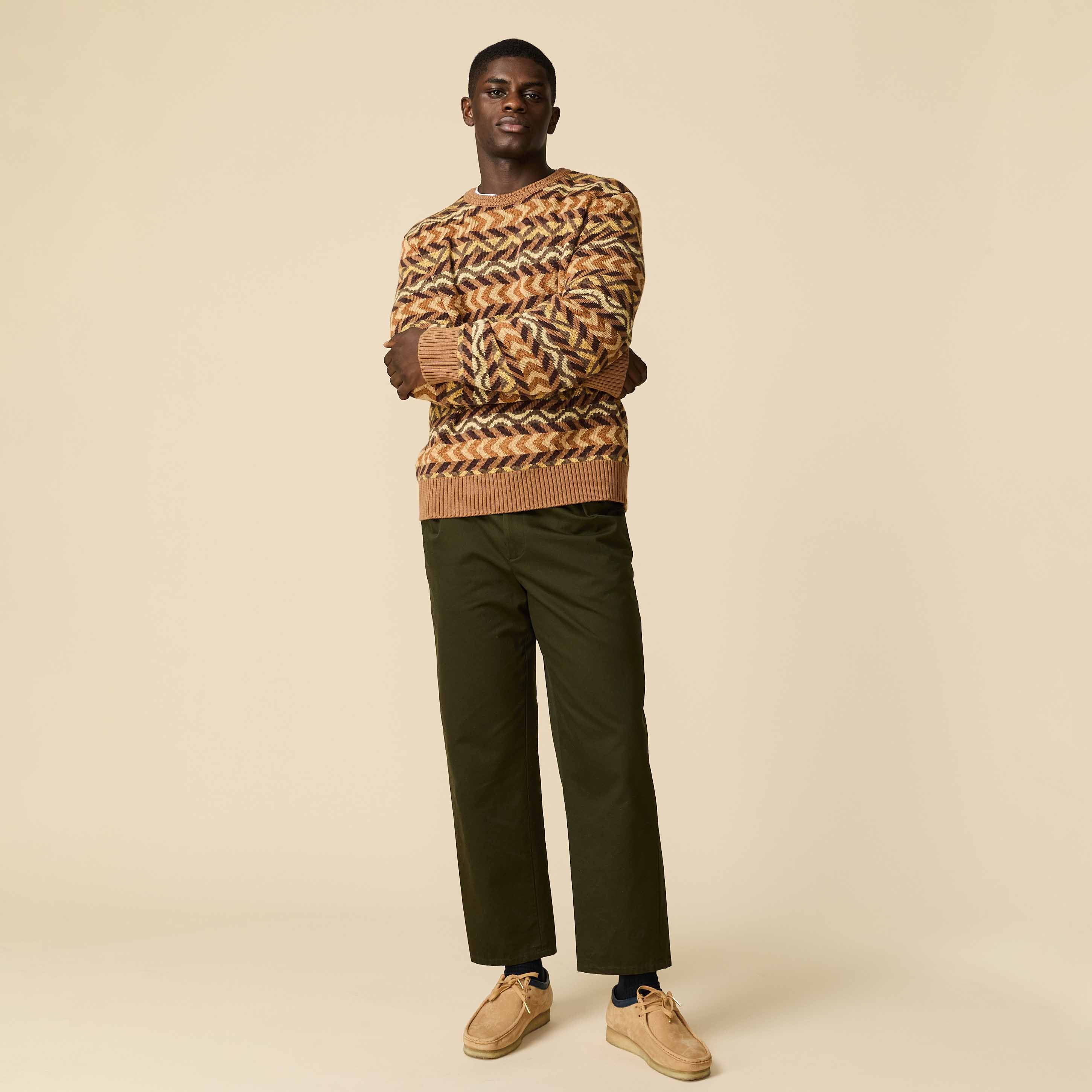 Multi Stripe Sweater Brown Multi - Image 5