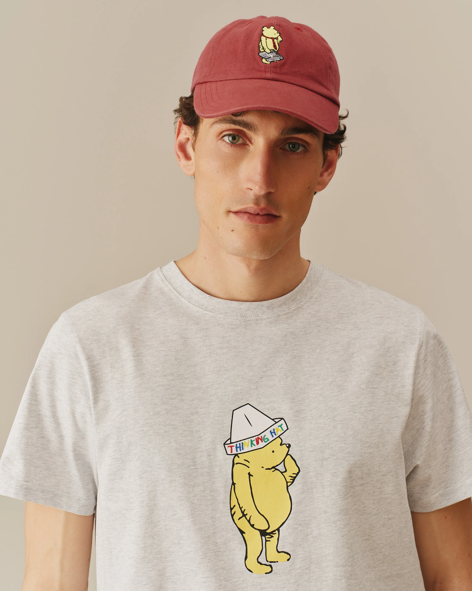 Men's New Yorker Pooh Baseball Cap Burgundy