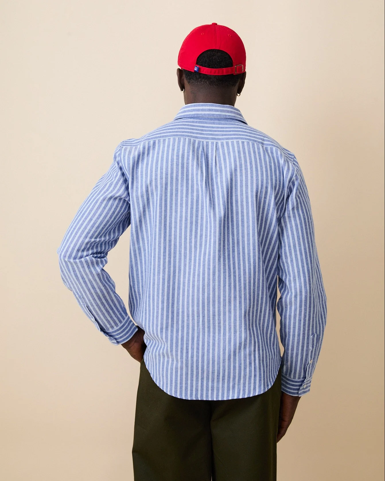 Men's Novelty Striped Shirt Blue - Image 6