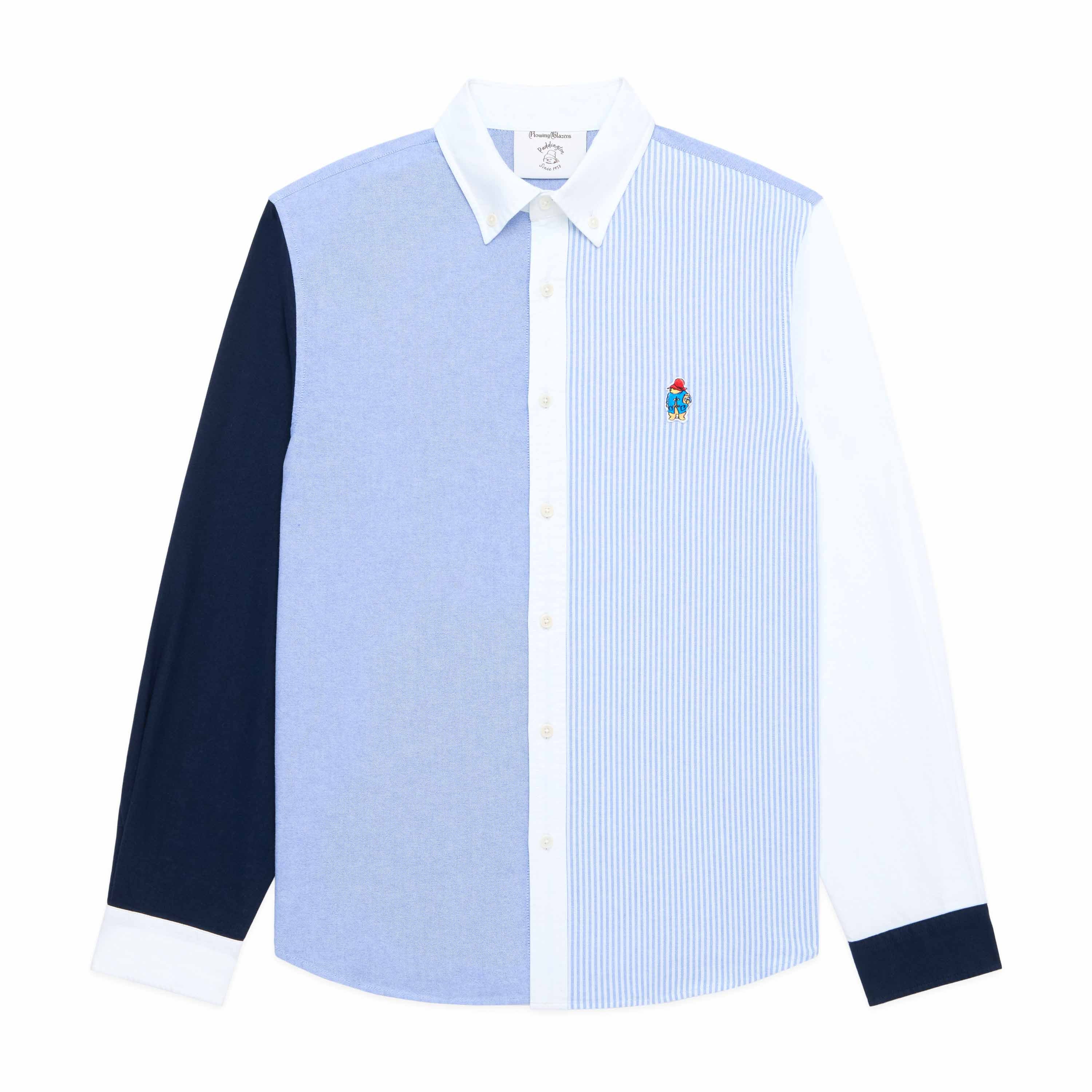 Paddington Oxford Color Block Button Down Blue Color Block - Image 2