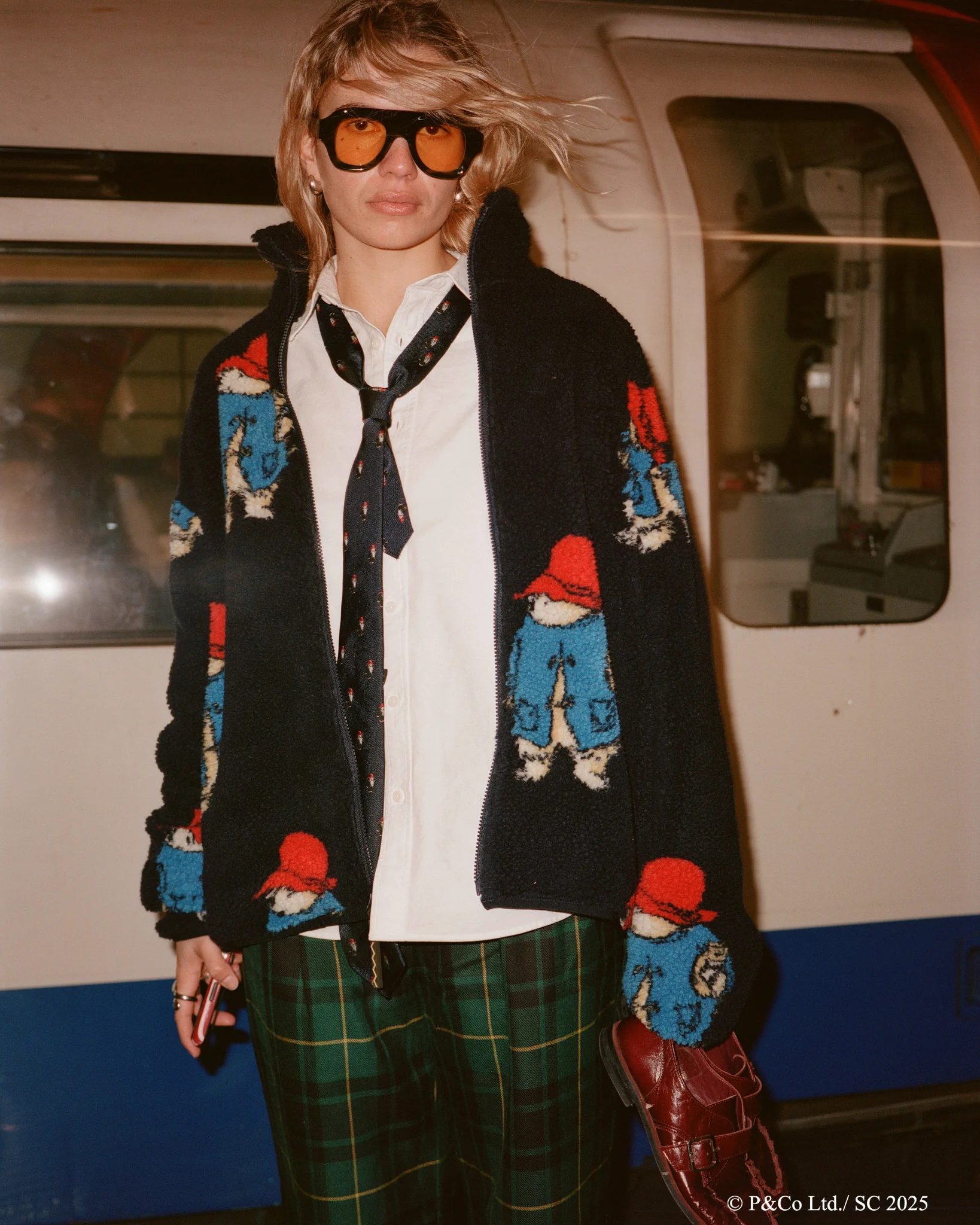 Paddington Sherpa Jacket Navy - Image 5