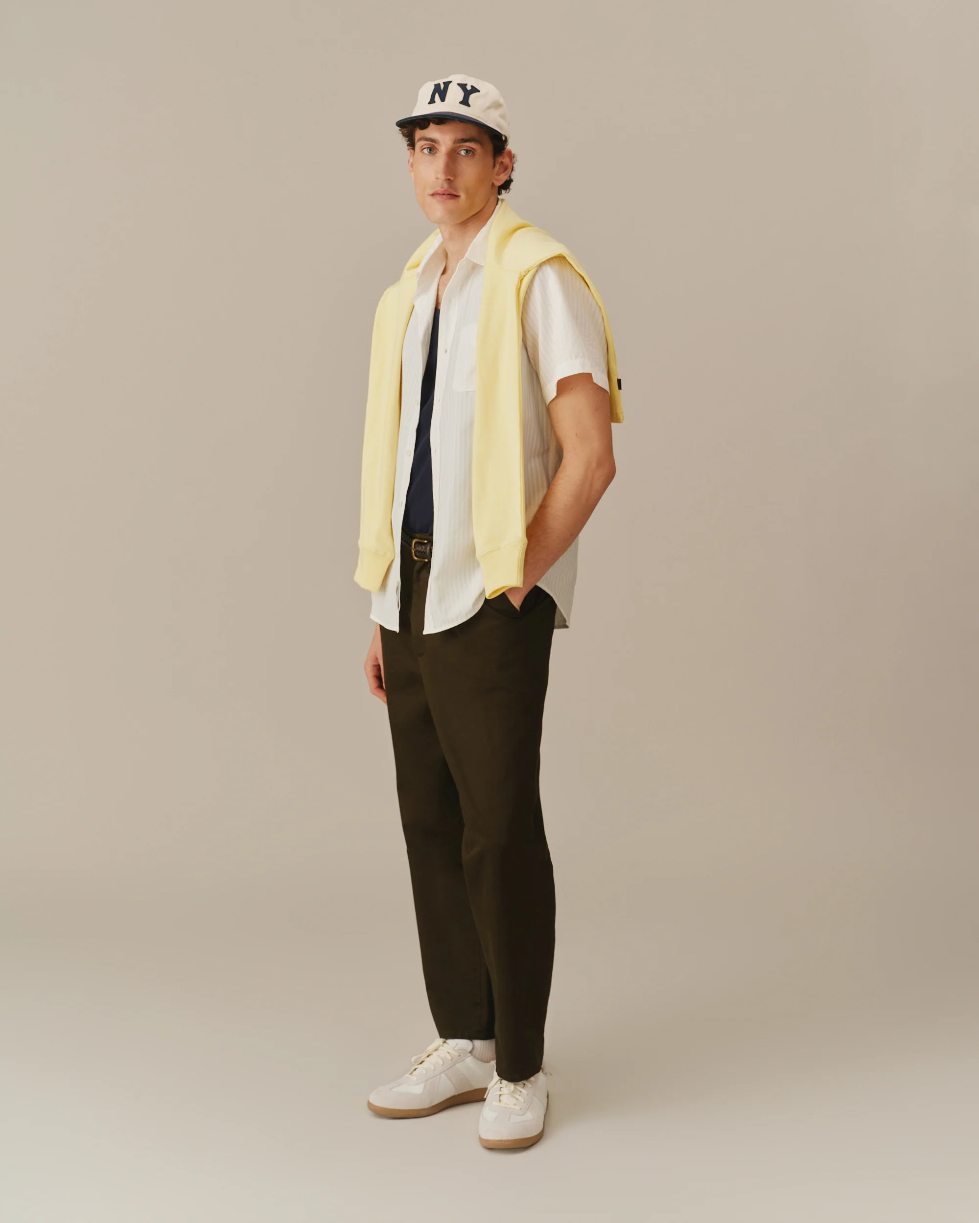 Men's Pastel Ribbon Stripe Shirt White - Image 4