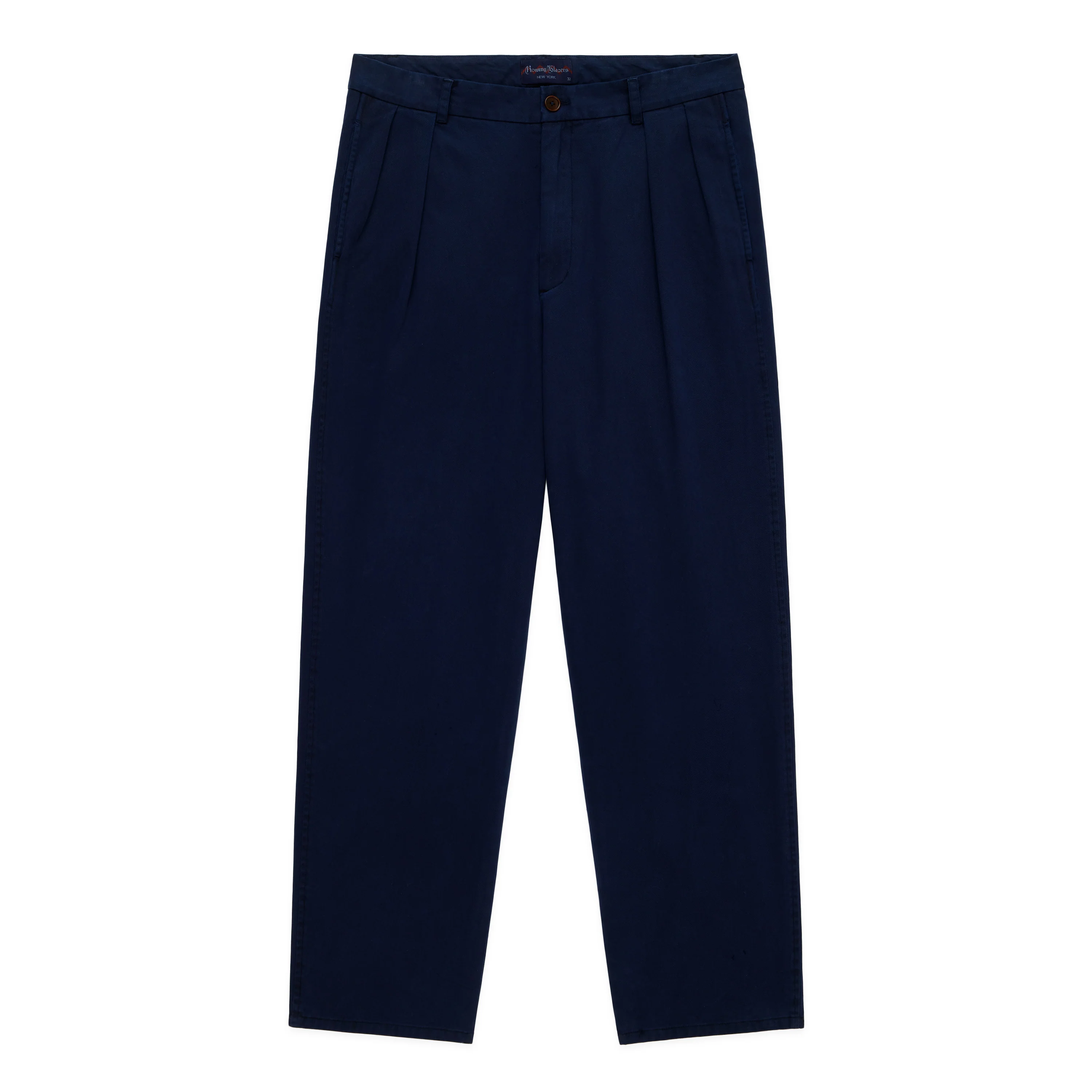 Men's Pleated Relaxed Trouser Navy '30 Inseam