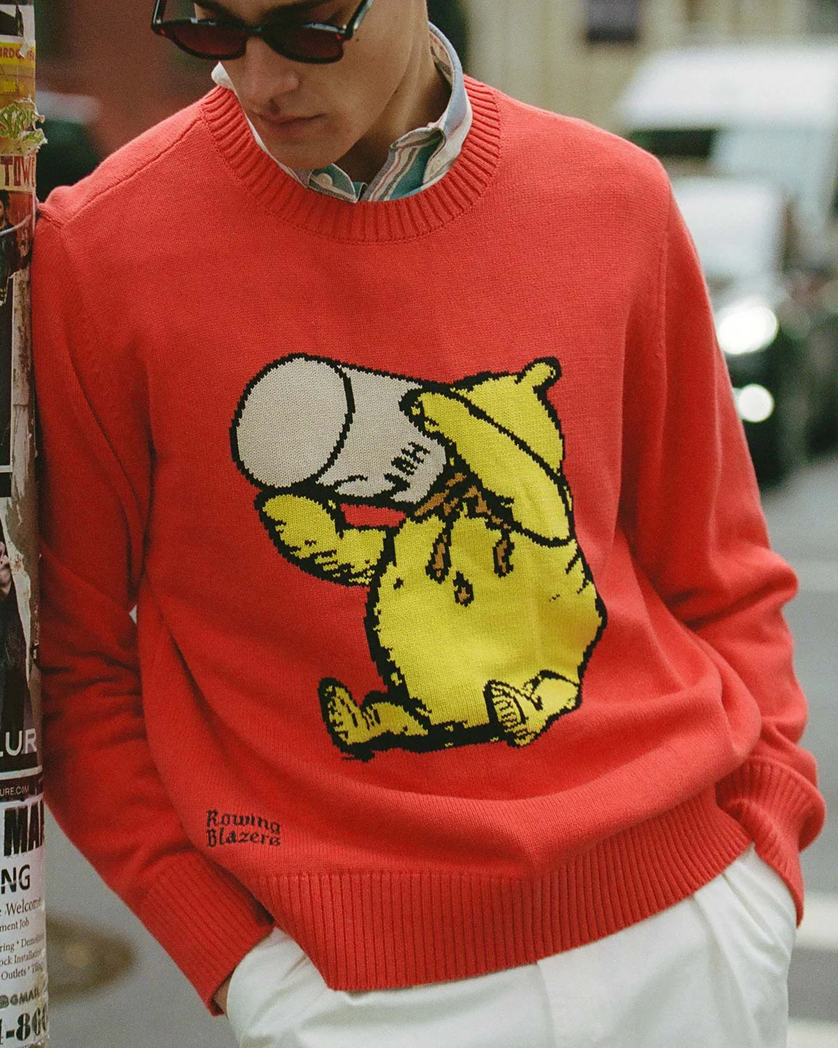 Winnie-the-Pooh Cotton Sweater Cherry Red - Image 3